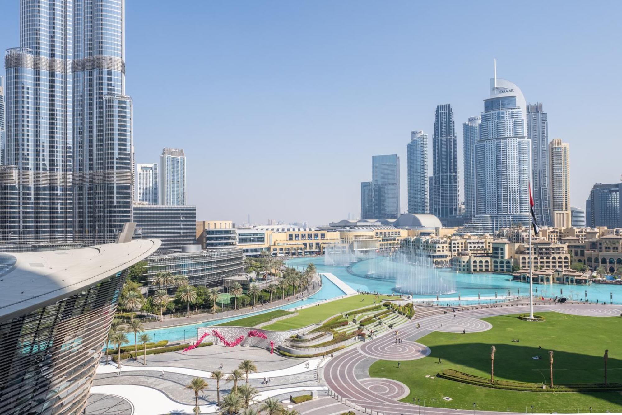 Apartment Hermes-style 2br, Full Burj Khalifa View - Infinity Pool - Full Fountain View Dubai