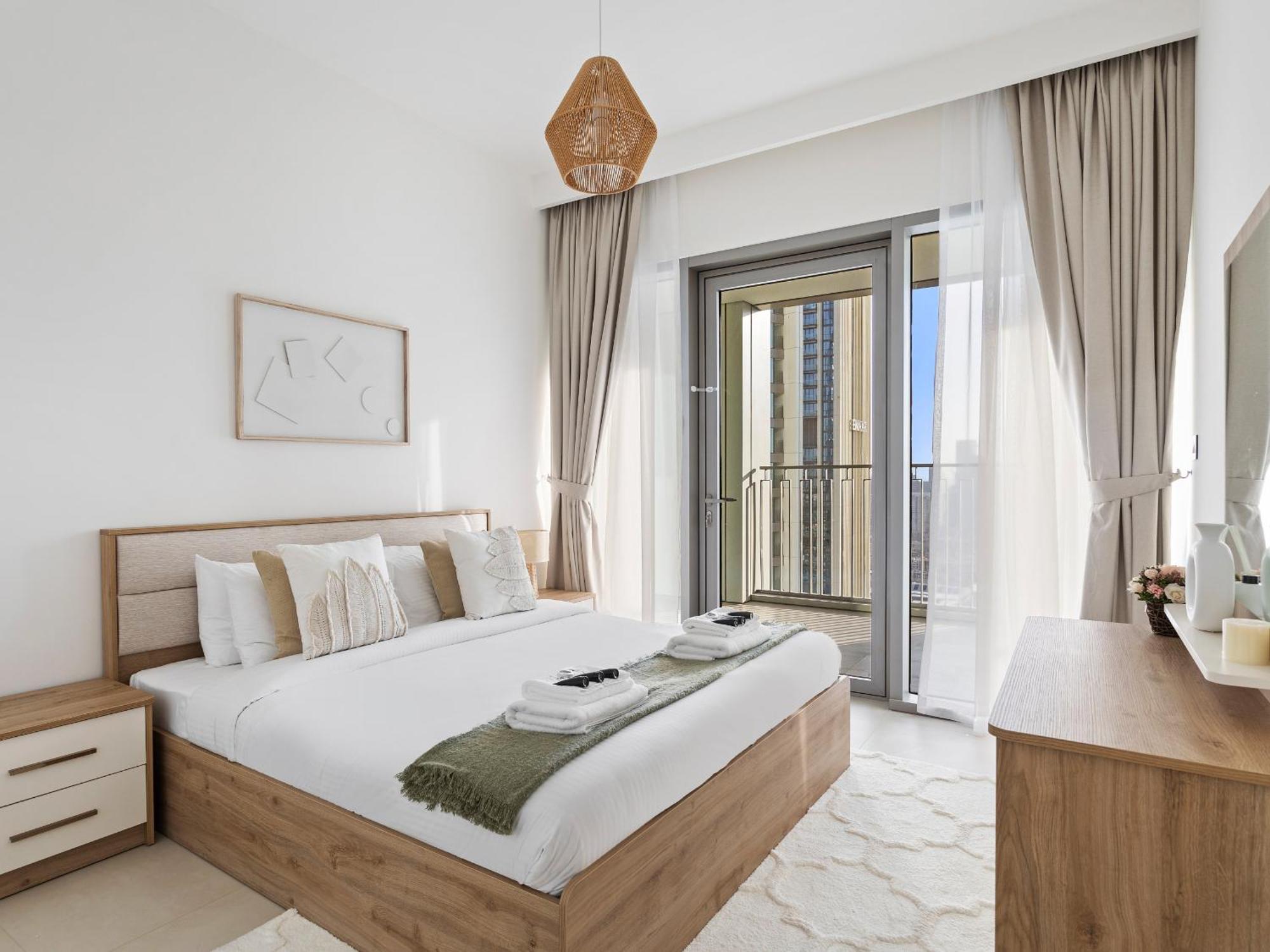 Skyline 3bdr 1guest With Burj Khalifa & Fountain View Daire *