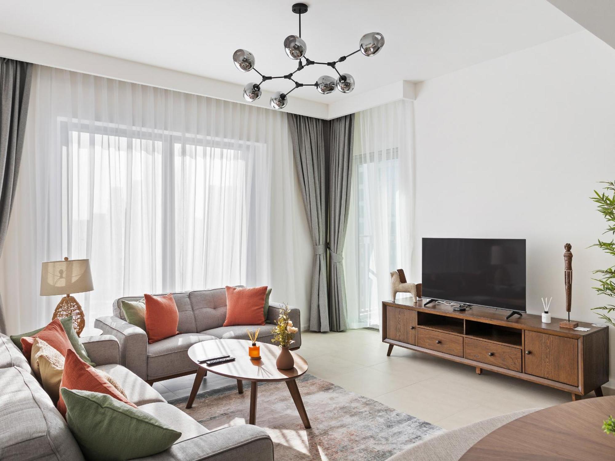 Skyline 3bdr 1guest With Burj Khalifa & Fountain View Daire Dubai