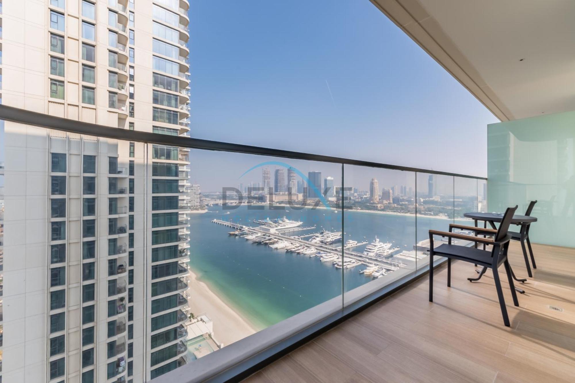 Apartment Harbour & Sea Views 1 Bedroom Near Key Landmarks, Marina Vista T1, Emaar Beachfront By Deluxe Homes *