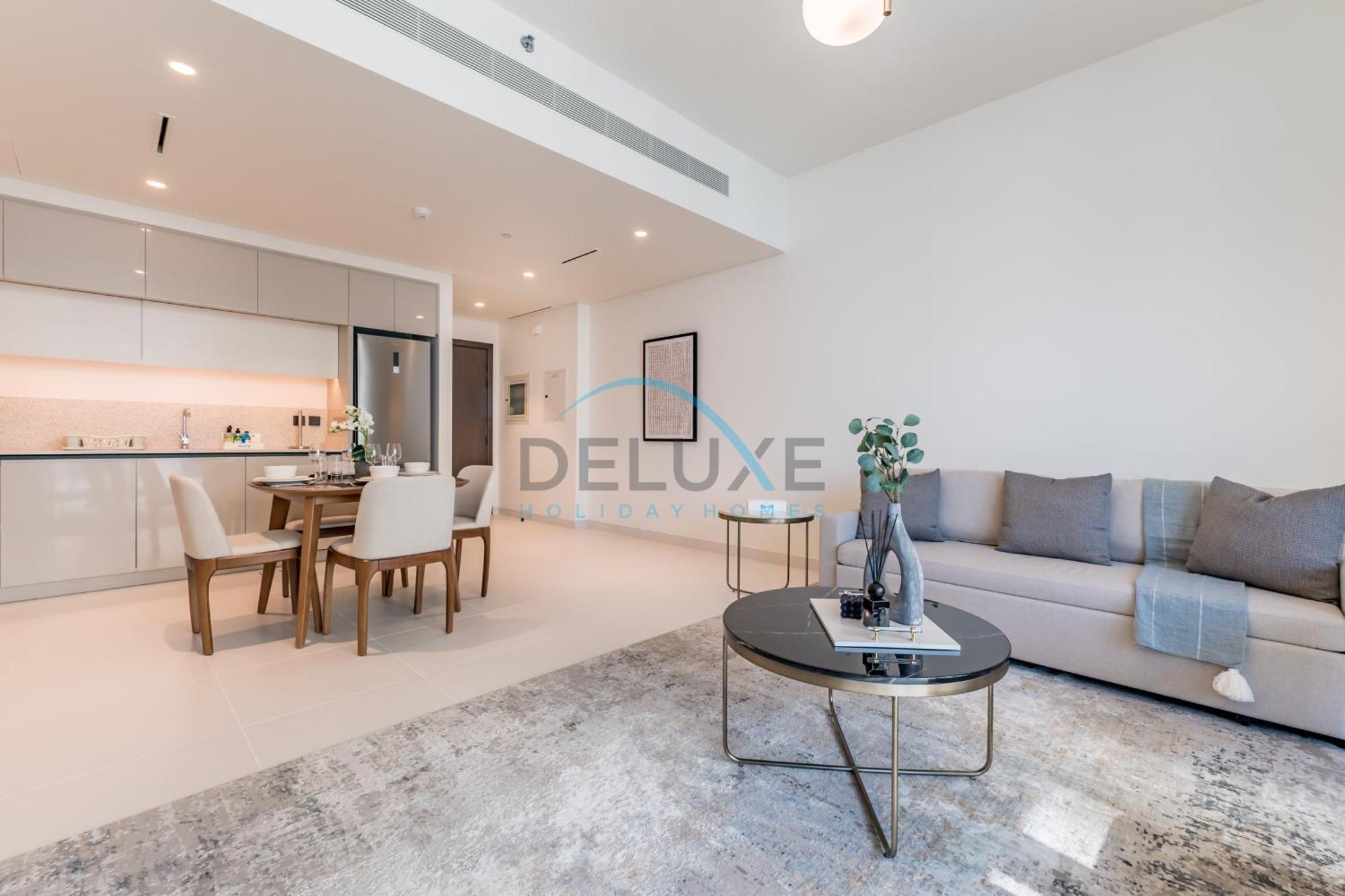 Harbour & Sea Views 1 Bedroom Near Key Landmarks, Marina Vista T1, Emaar Beachfront By Deluxe Homes *