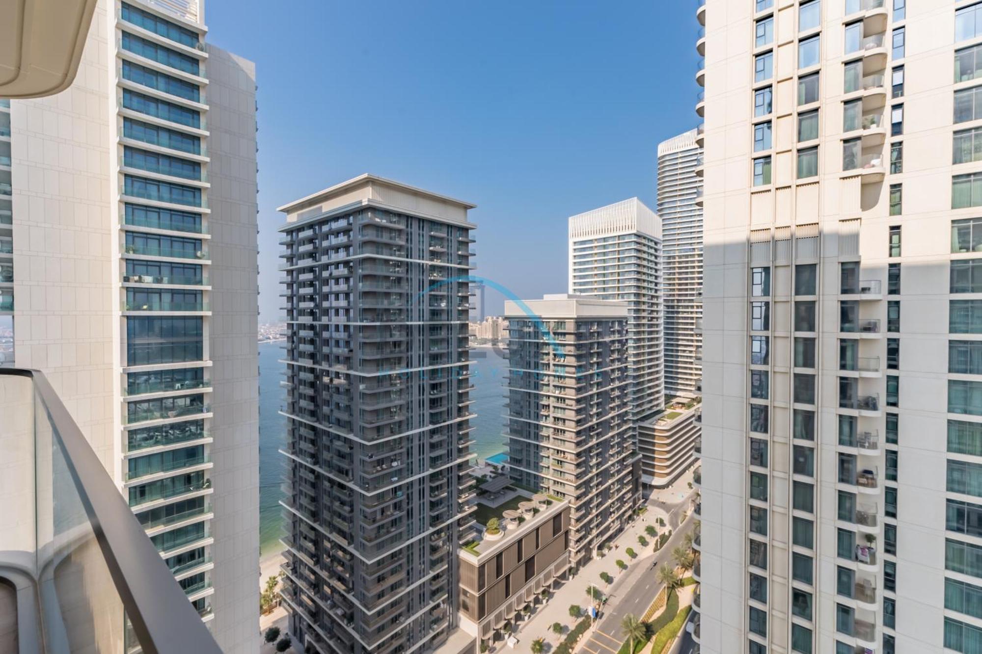 Harbour & Sea Views 1 Bedroom Near Key Landmarks, Marina Vista T1, Emaar Beachfront By Deluxe Homes * Dubai