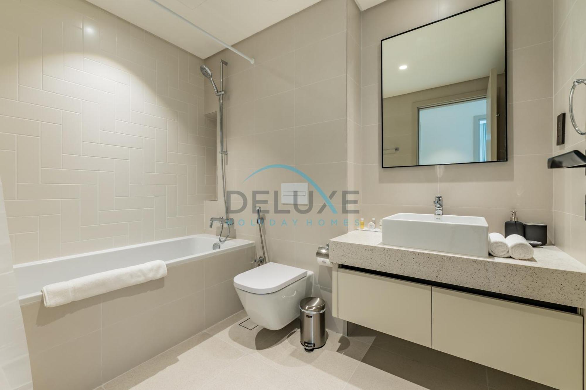 Harbour & Sea Views 1 Bedroom Near Key Landmarks, Marina Vista T1, Emaar Beachfront By Deluxe Homes *