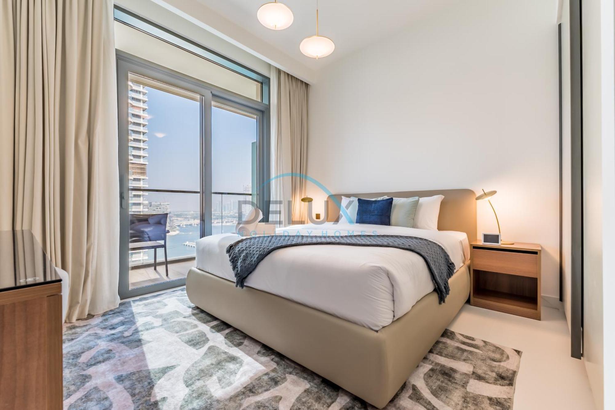 Harbour & Sea Views 1 Bedroom Near Key Landmarks, Marina Vista T1, Emaar Beachfront By Deluxe Homes Dubai