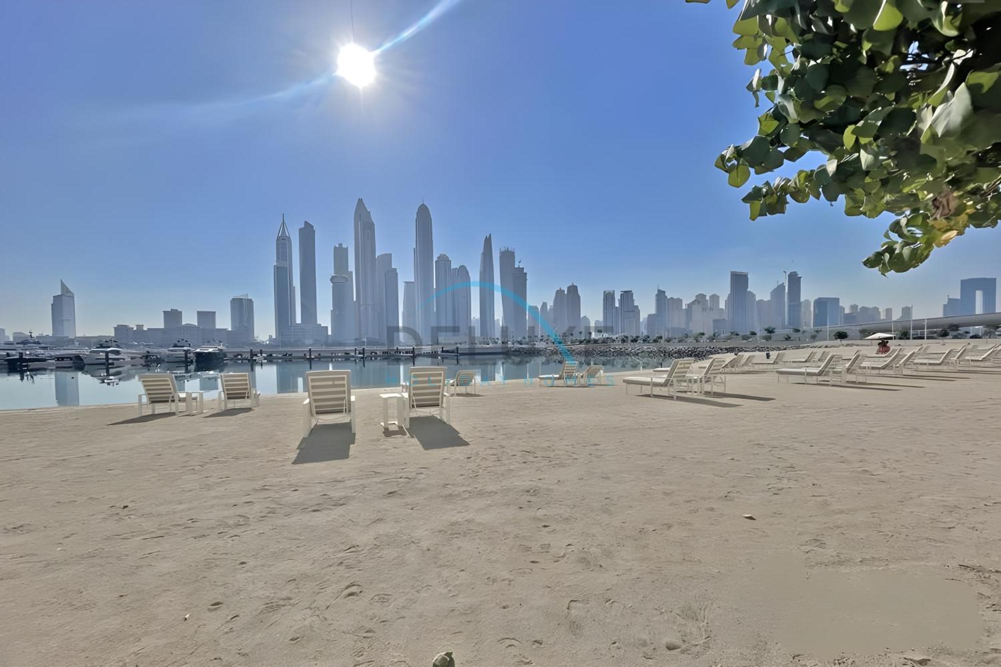 Harbour & Sea Views 1 Bedroom Near Key Landmarks, Marina Vista T1, Emaar Beachfront By Deluxe Homes Dubai
