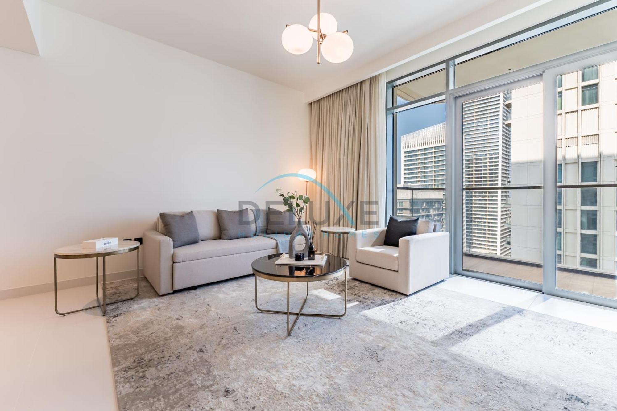 Harbour & Sea Views 1 Bedroom Near Key Landmarks, Marina Vista T1, Emaar Beachfront By Deluxe Homes * Dubai