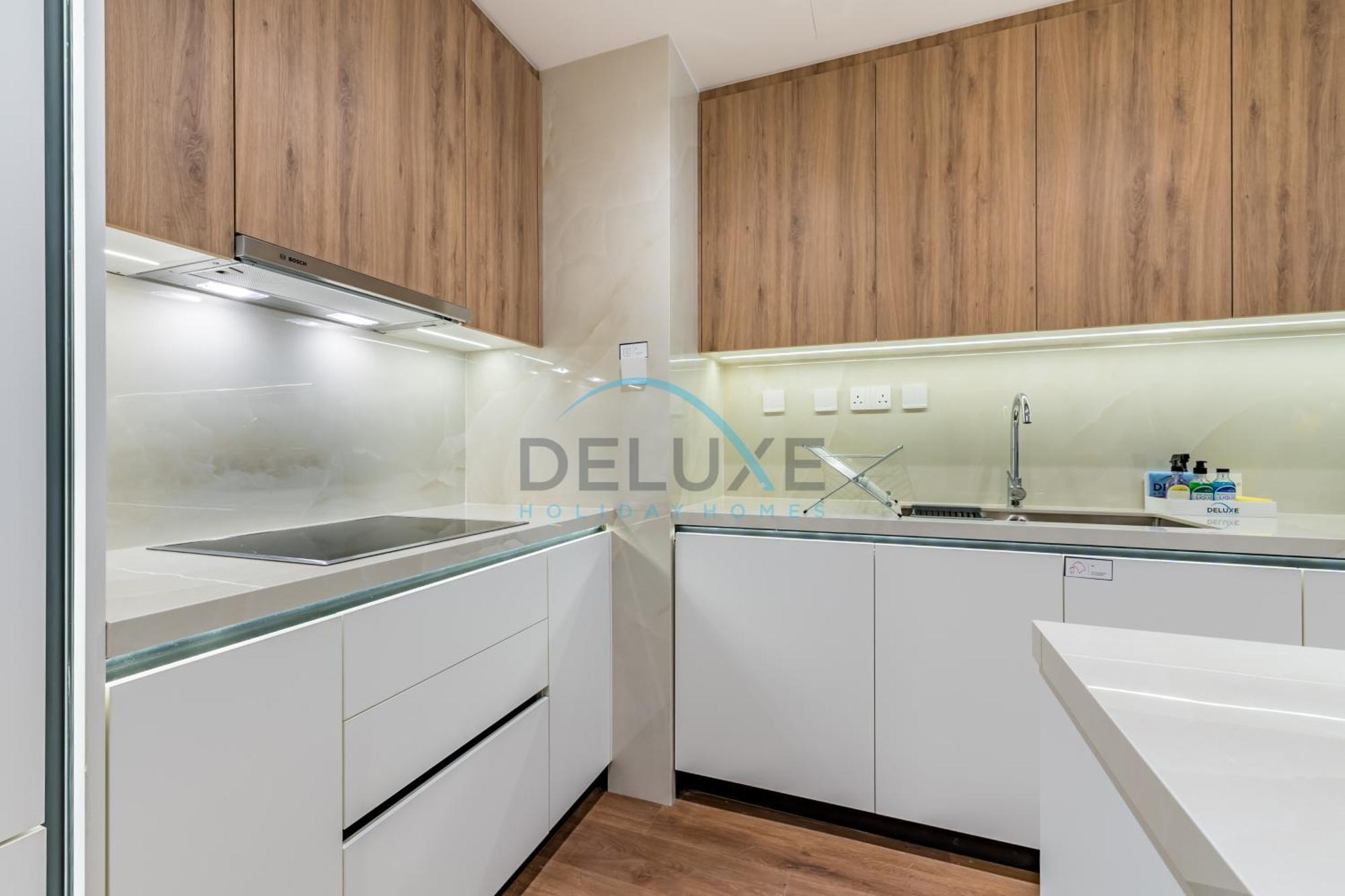 Apartment Revamped 1br Unit With Partial Sea & Palm Jumeirah Views Close To , Elite Residence, Marina By Deluxe Homes