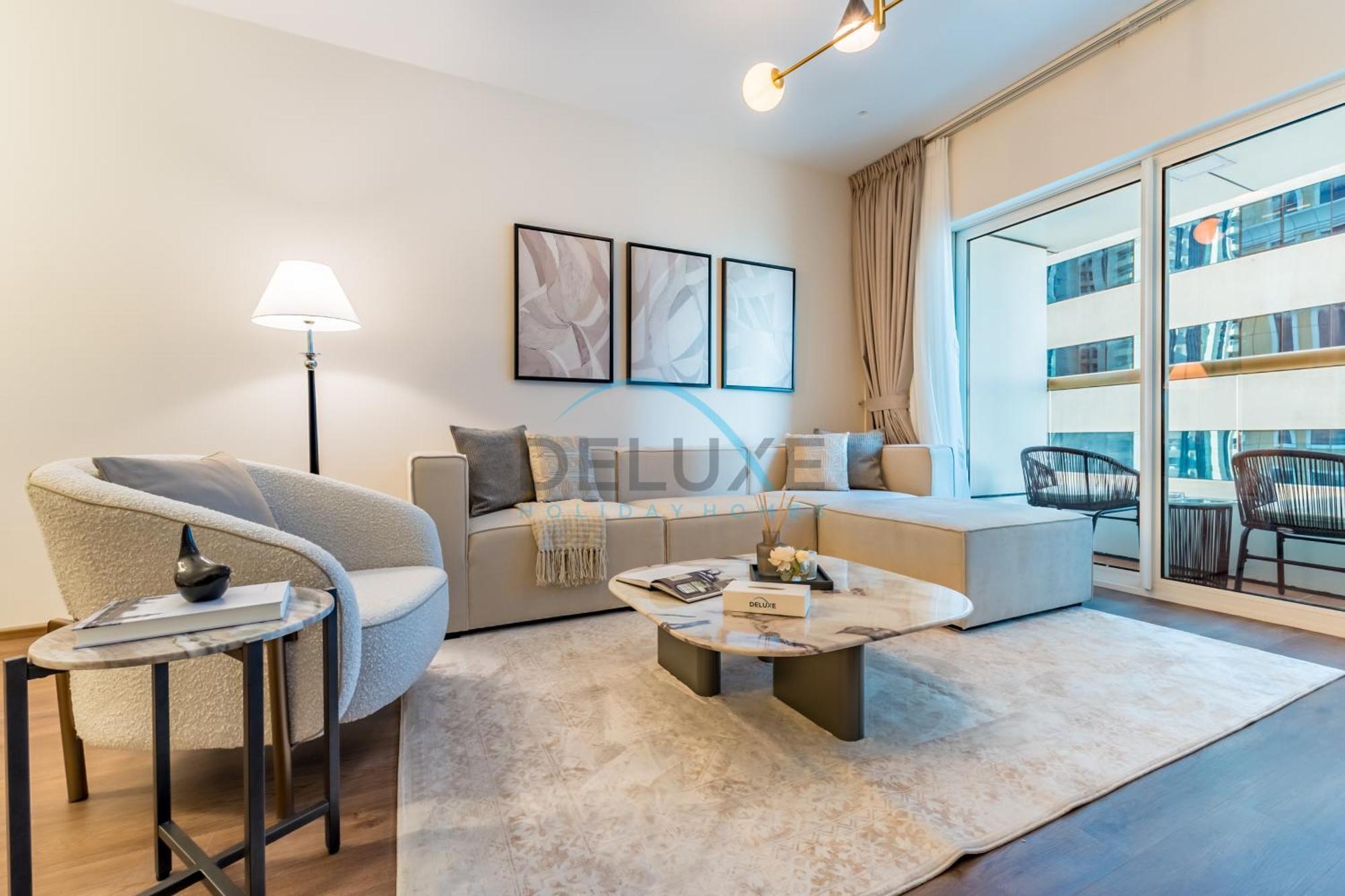 Apartment Revamped 1br Unit With Partial Sea & Palm Jumeirah Views Close To , Elite Residence, Marina By Deluxe Homes *