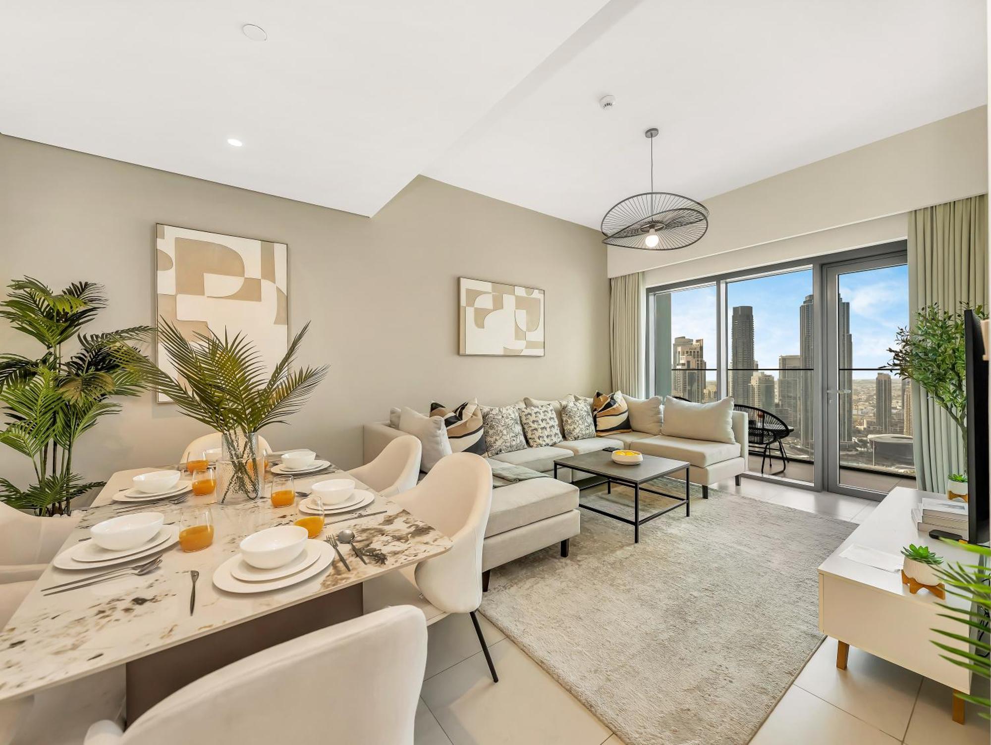 Burj Royale 3 Bedroom Full Burj Khalifa Fountain View Daire *