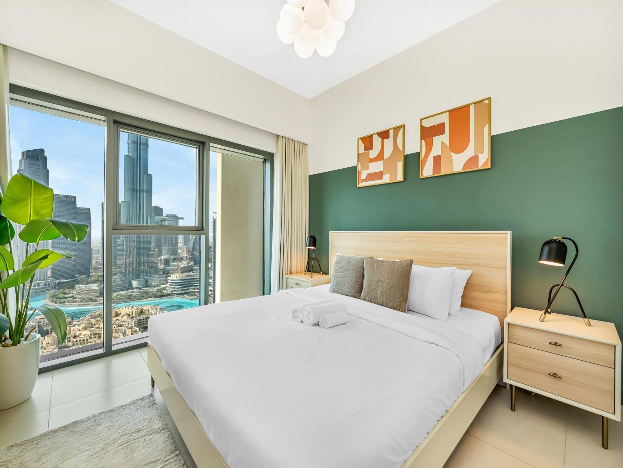 Daire Burj Royale 3 Bedroom Full Burj Khalifa Fountain View *