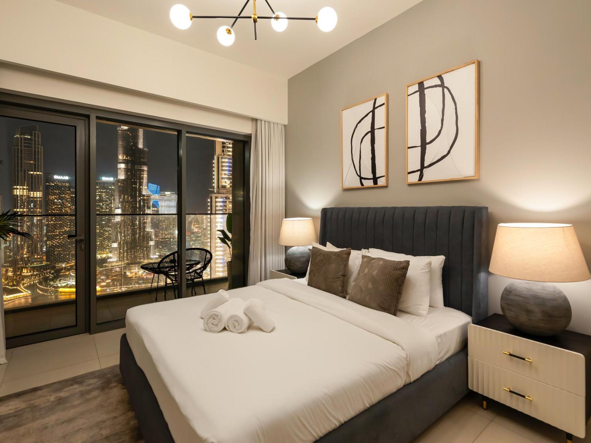 Daire Burj Royale 3 Bedroom Full Burj Khalifa Fountain View *