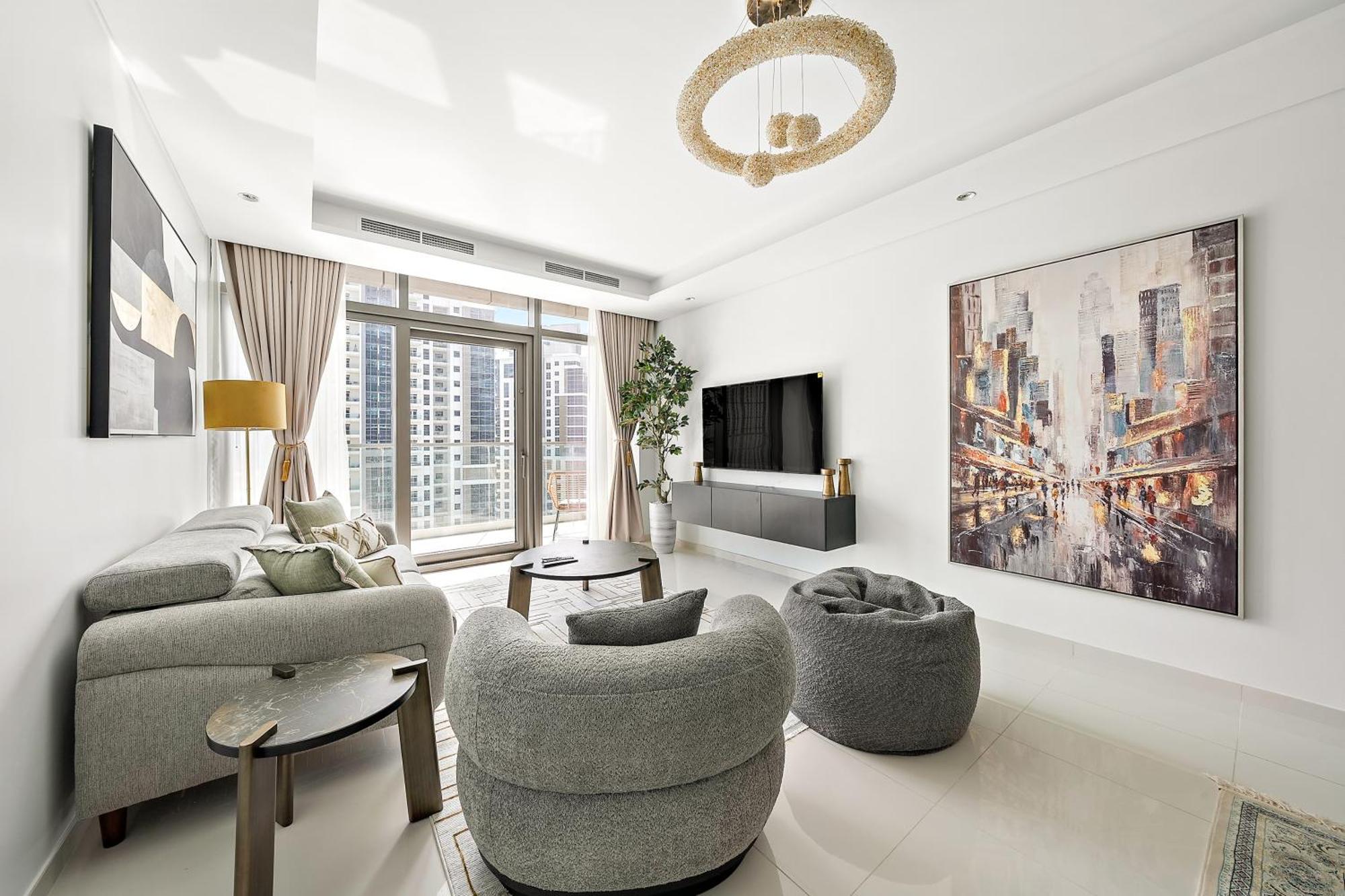 Stylish 2br In 5 Star With Burj Khalifa Views Apartment *