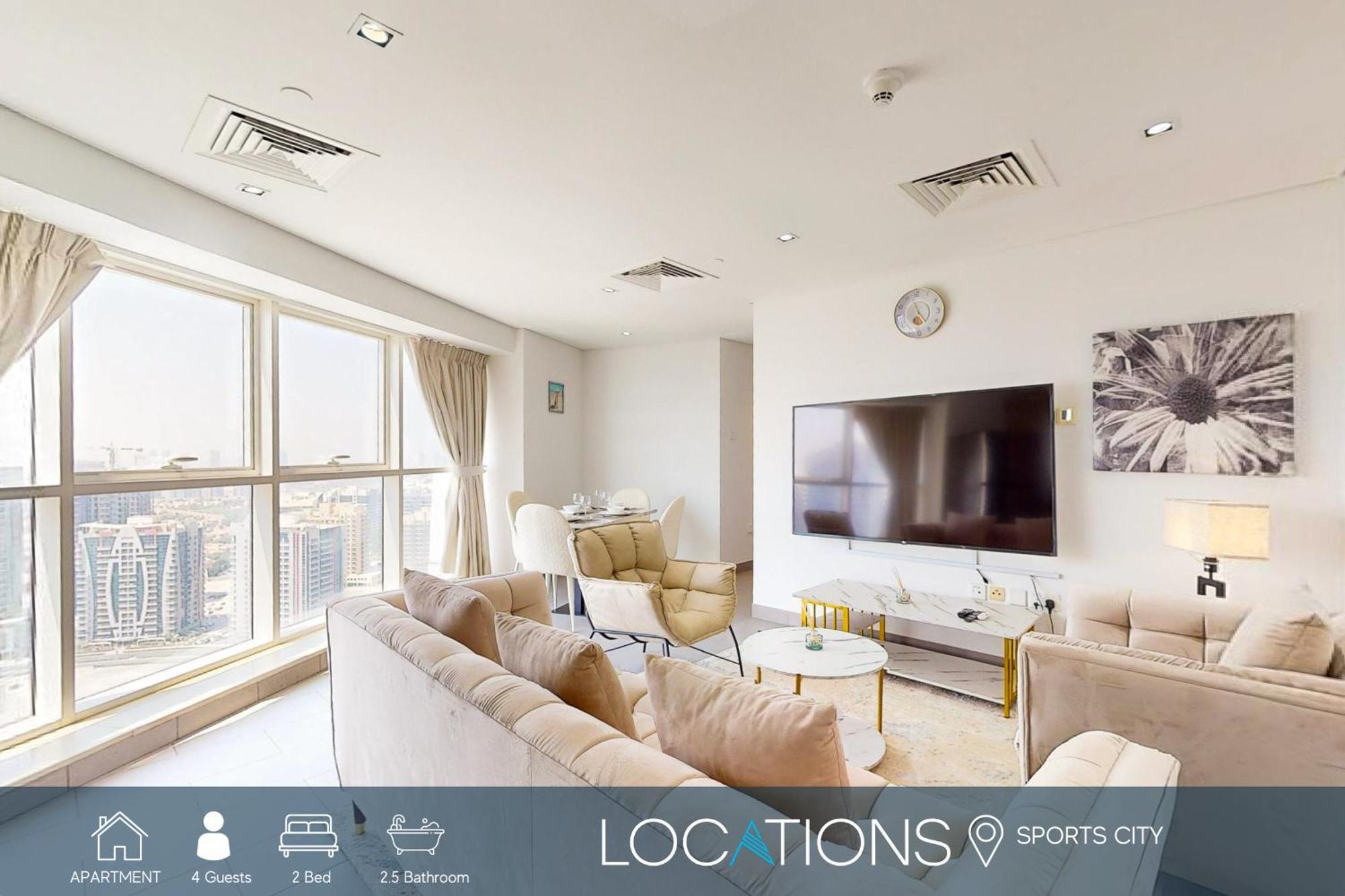 The Bridge - Tranquil Two Bedroom In Sports Apartment Dubai