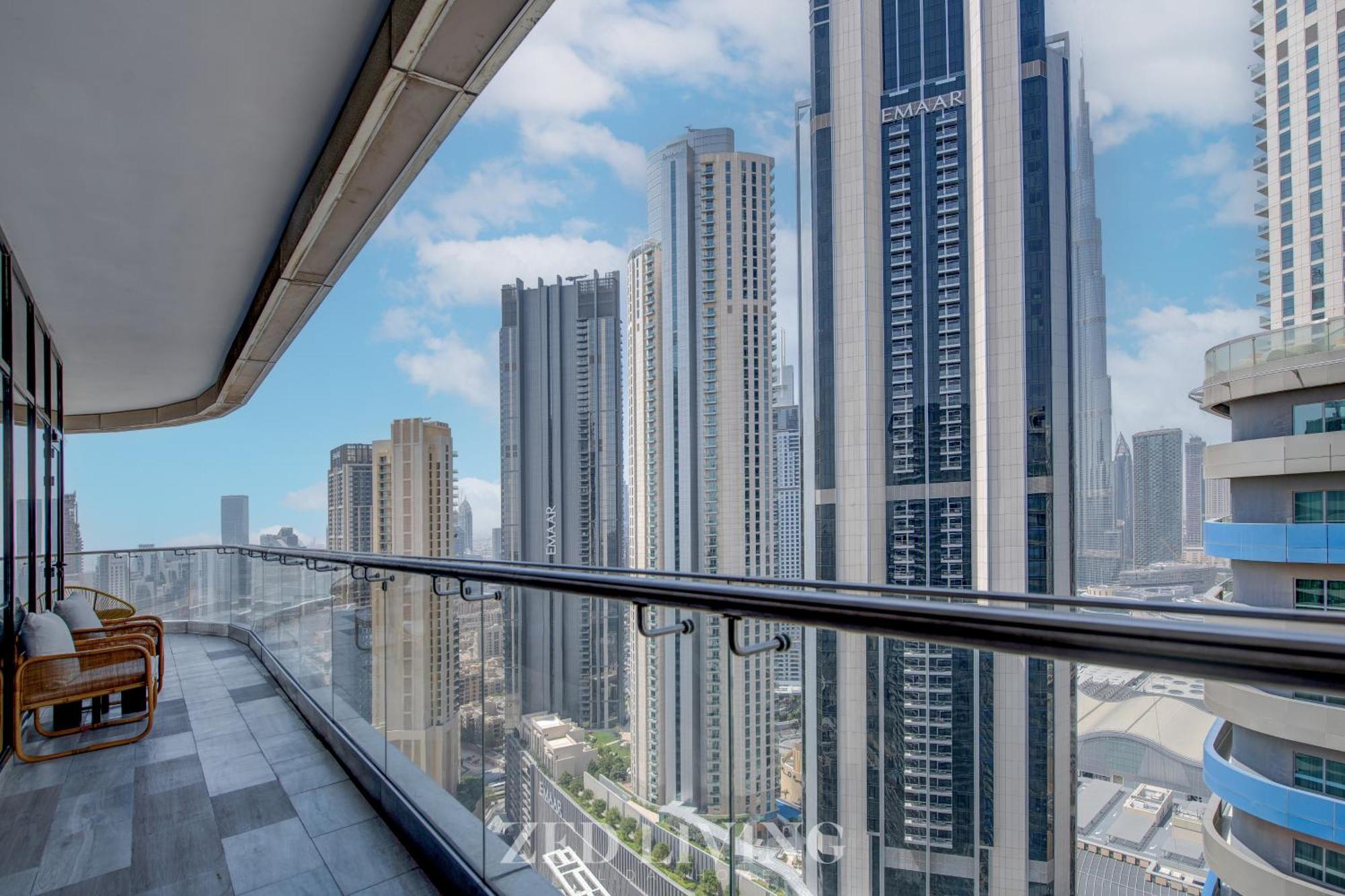 Apartment Zed Living - Luxe 2br With Burj Khalifa View - Rp Heights *