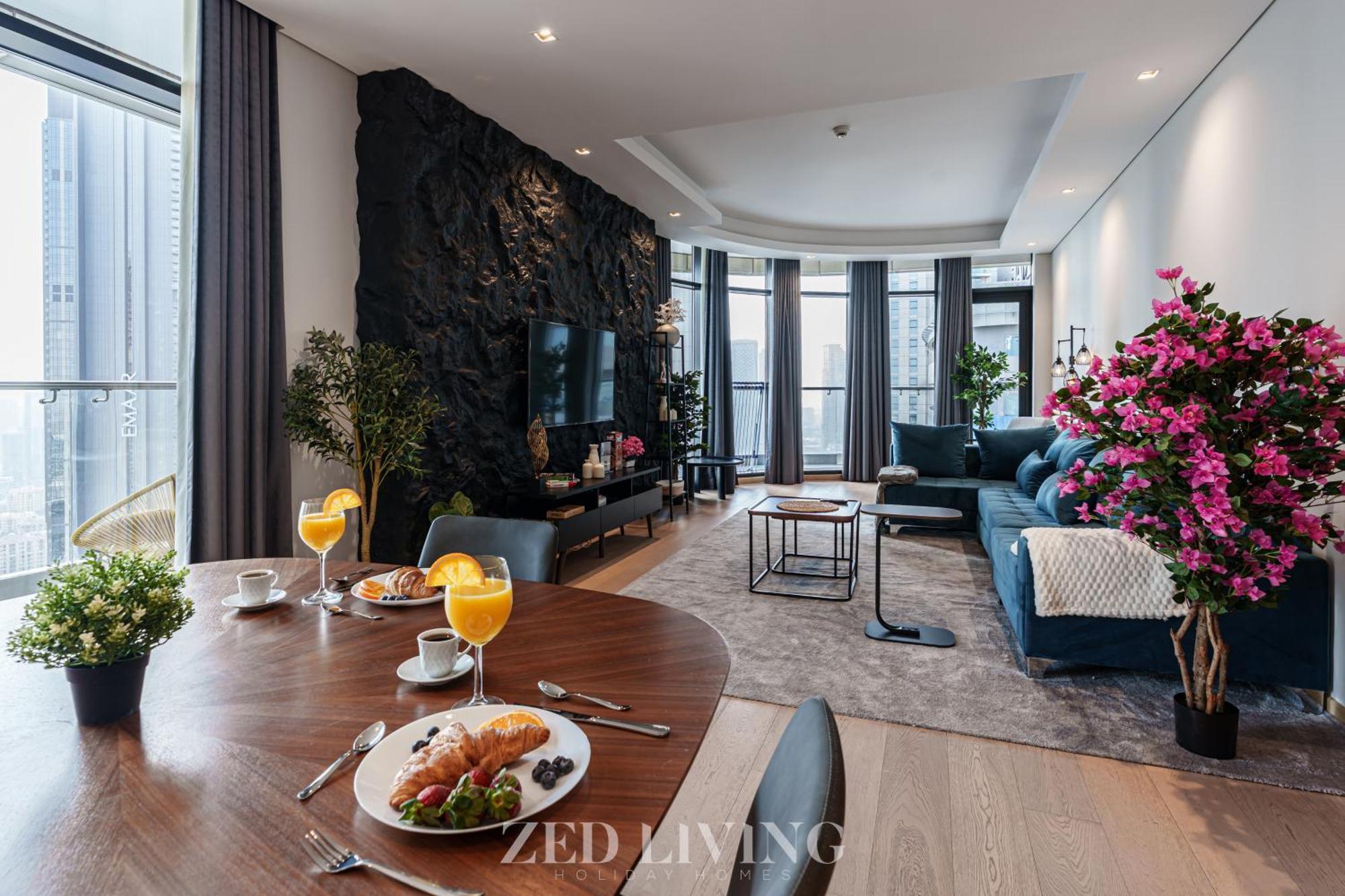 Zed Living - Luxe 2br With Burj Khalifa View - Rp Heights * Dubai