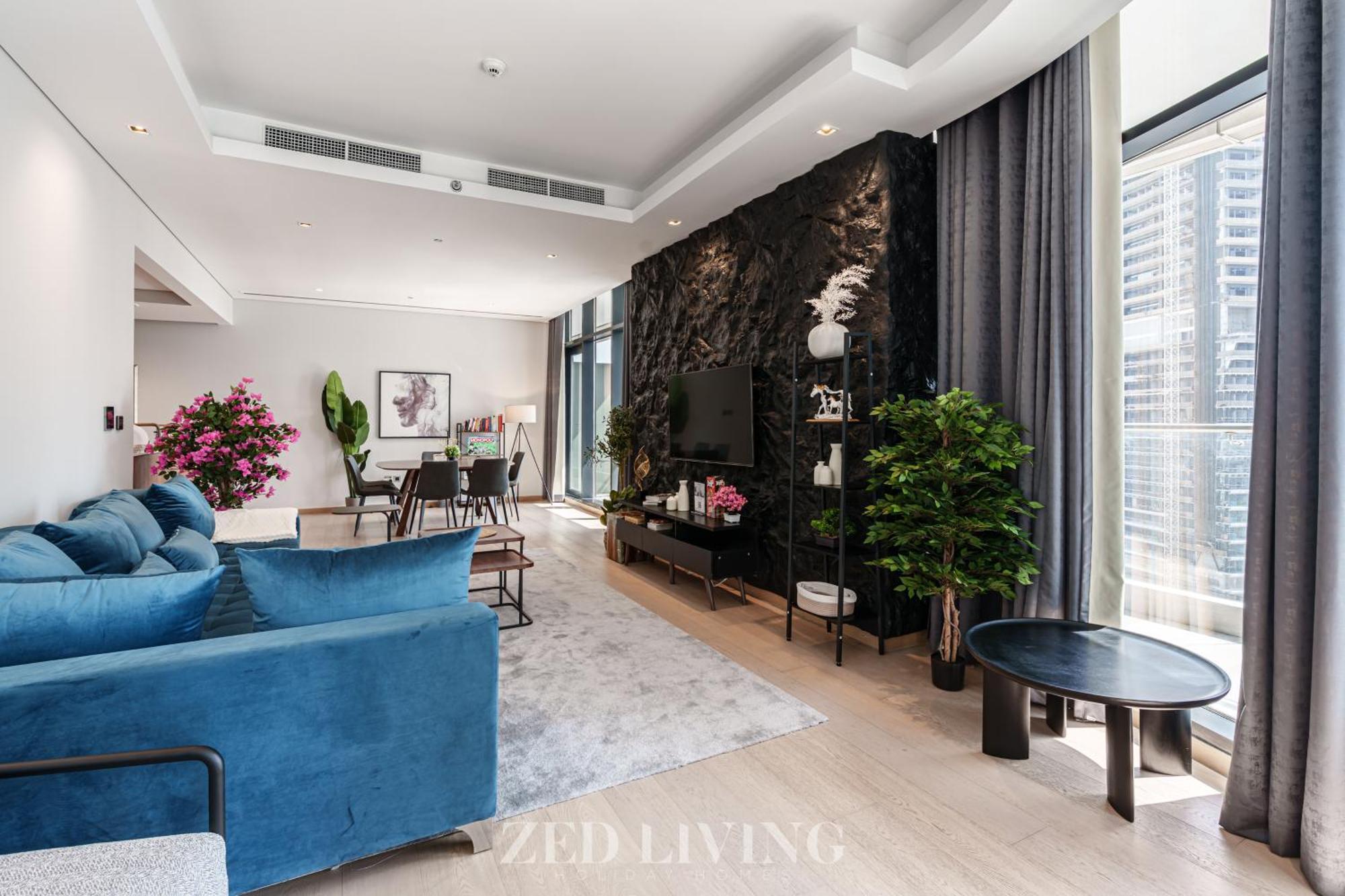 Zed Living - Luxe 2br With Burj Khalifa View - Rp Heights Apartment Dubai