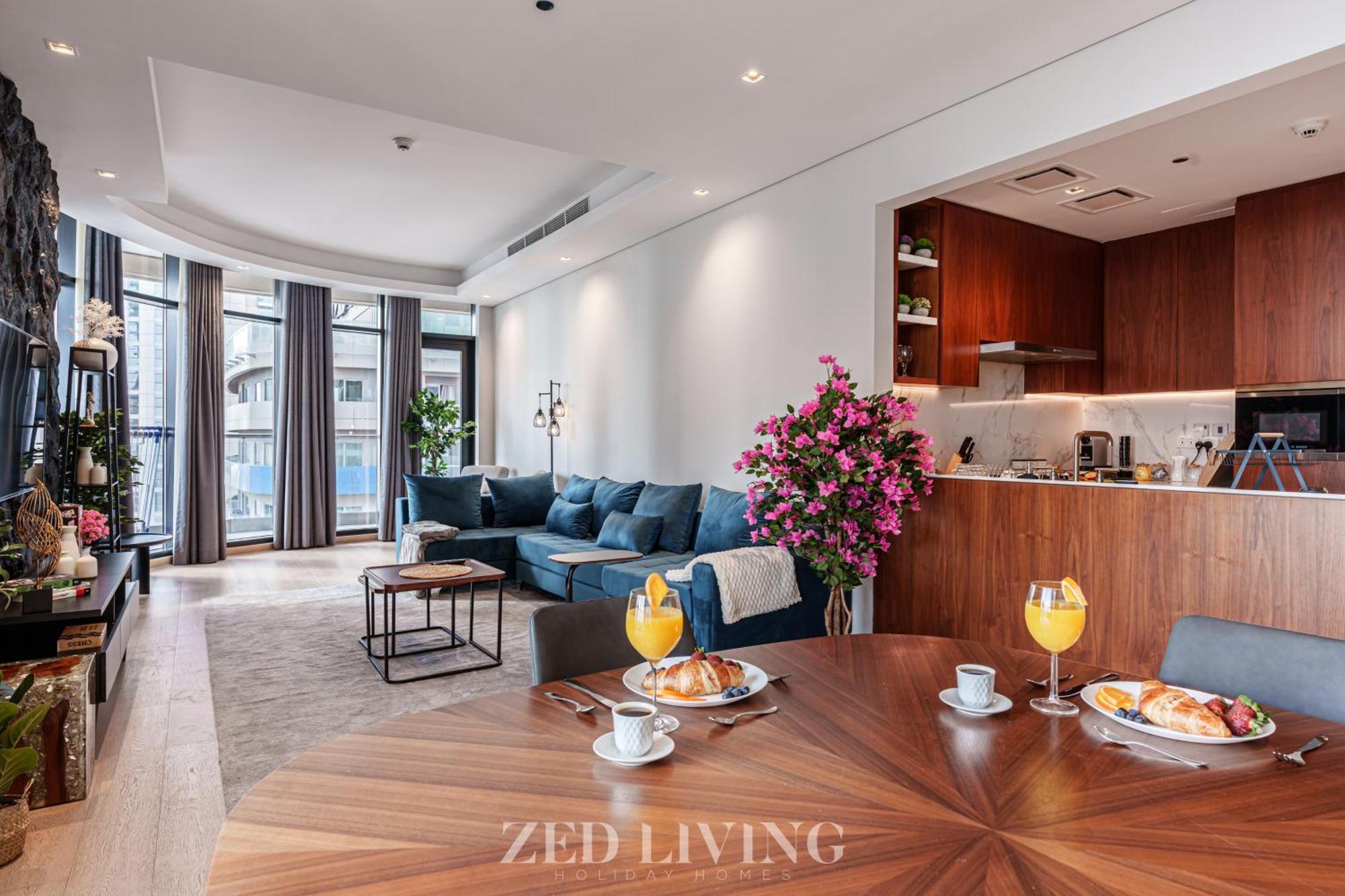 Apartment Zed Living - Luxe 2br With Burj Khalifa View - Rp Heights Dubai