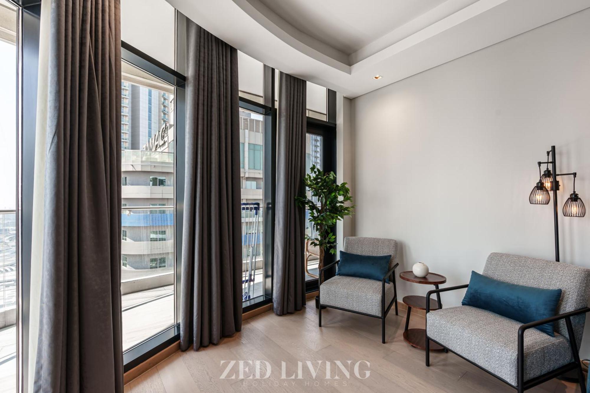 Zed Living - Luxe 2br With Burj Khalifa View - Rp Heights Dubai