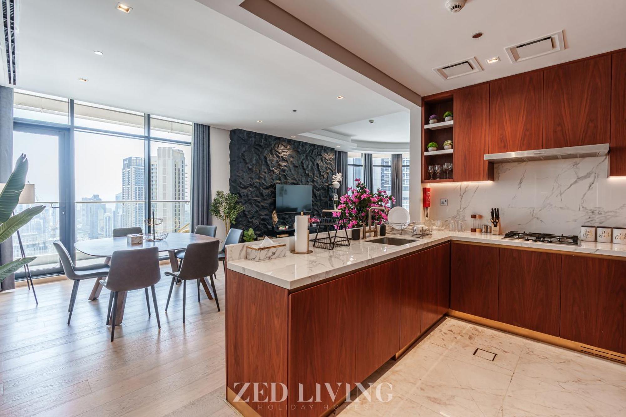 Zed Living - Luxe 2br With Burj Khalifa View - Rp Heights Apartment *