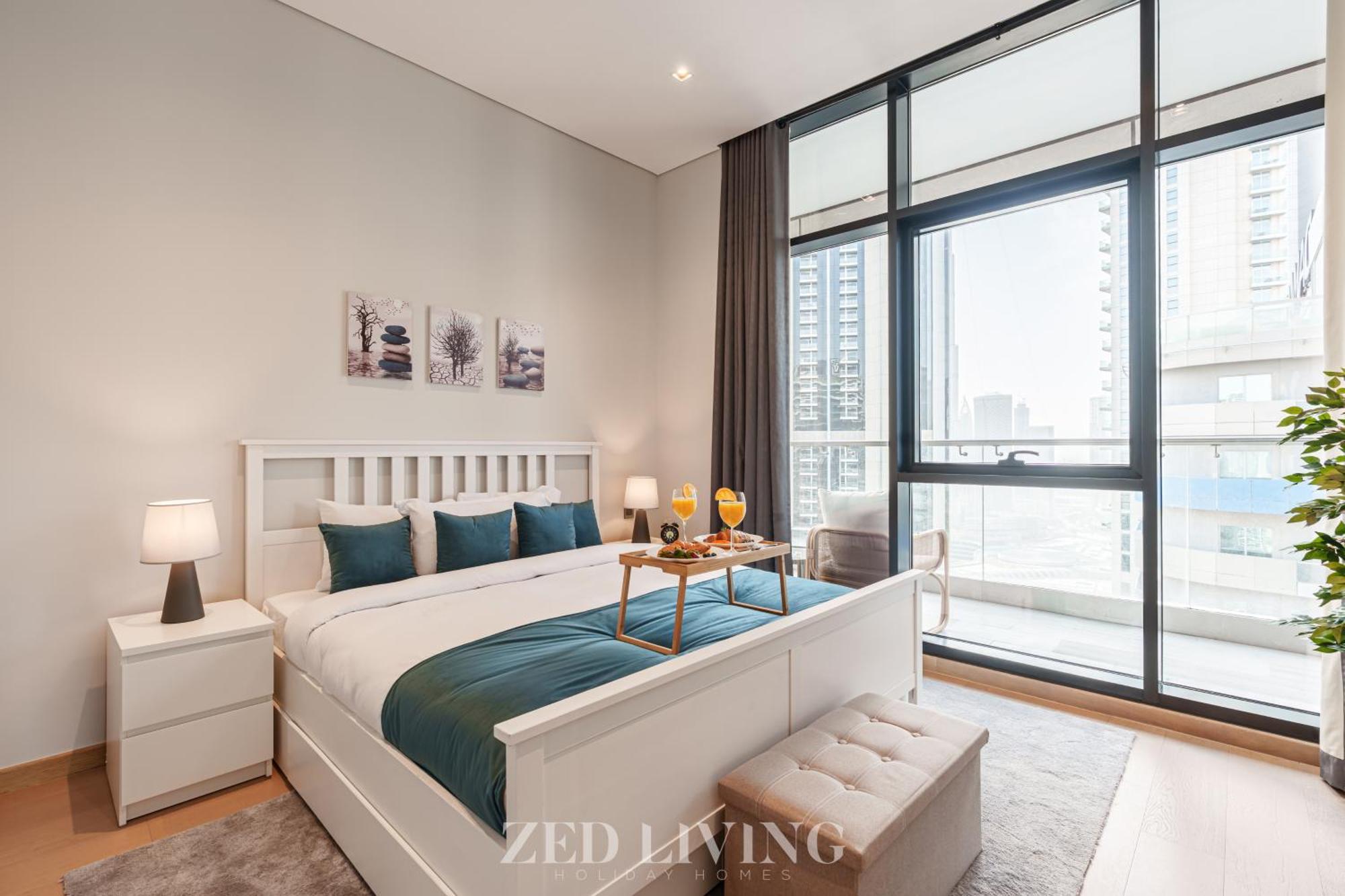 Apartment Zed Living - Luxe 2br With Burj Khalifa View - Rp Heights Dubai