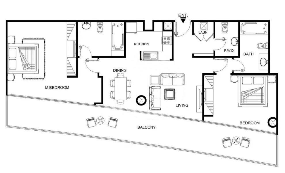 Apartment Luxurious 2br With Panoramic Marina View *