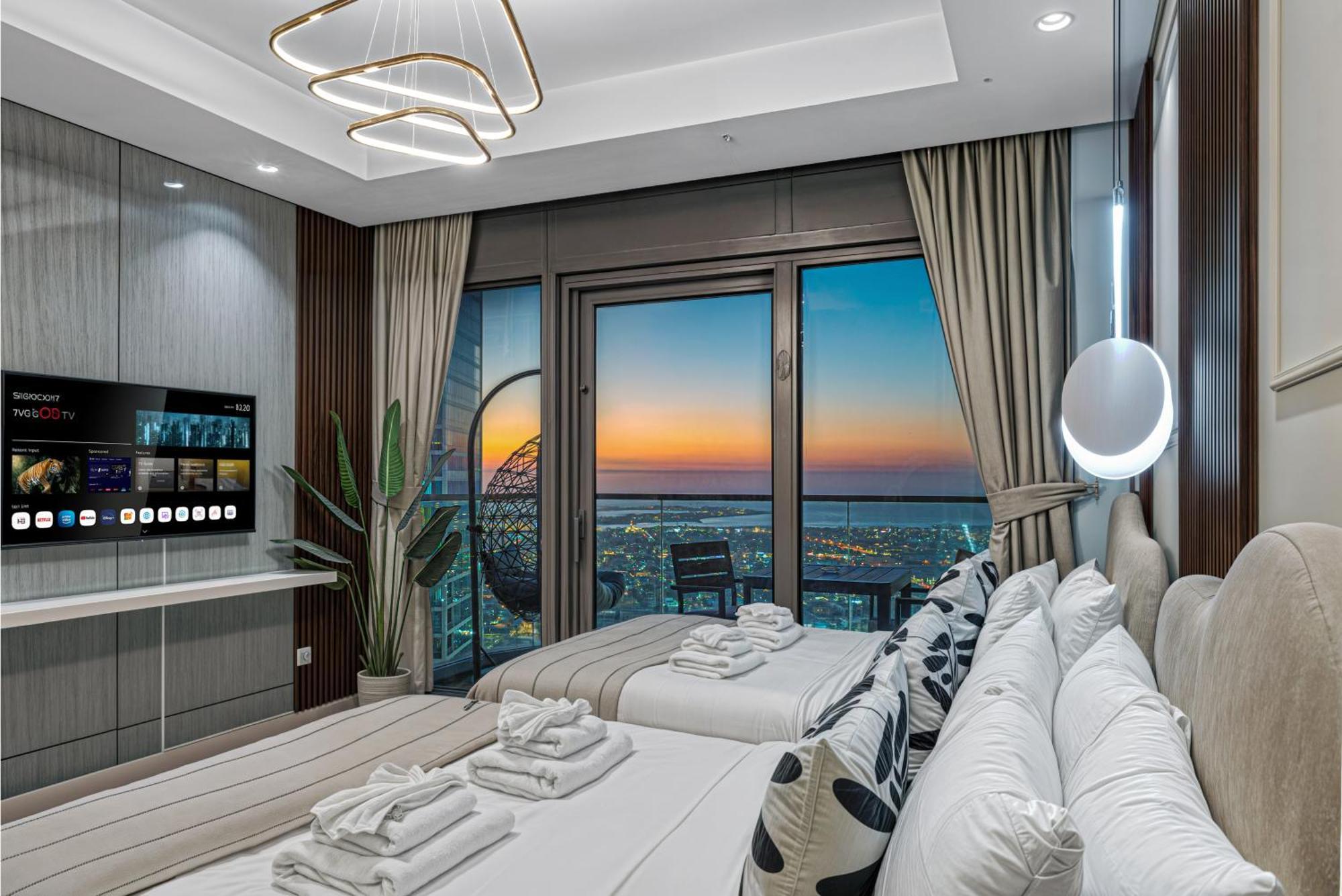 Scenic Infinity Pool With Burj Khalifa Views Apartamento *