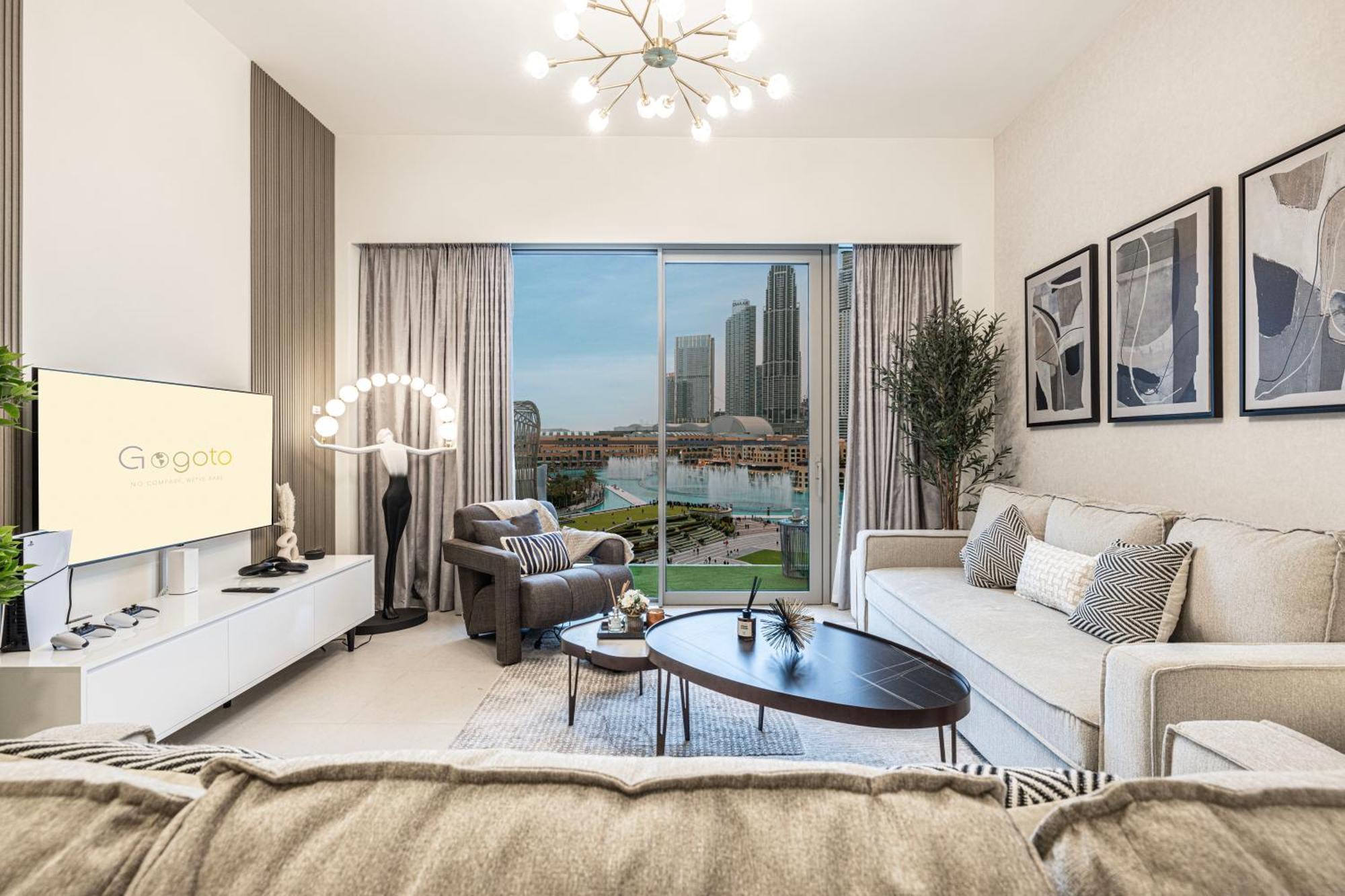 Apartment Luxury Burj And Fountain View 5 Min To Mall Dubai