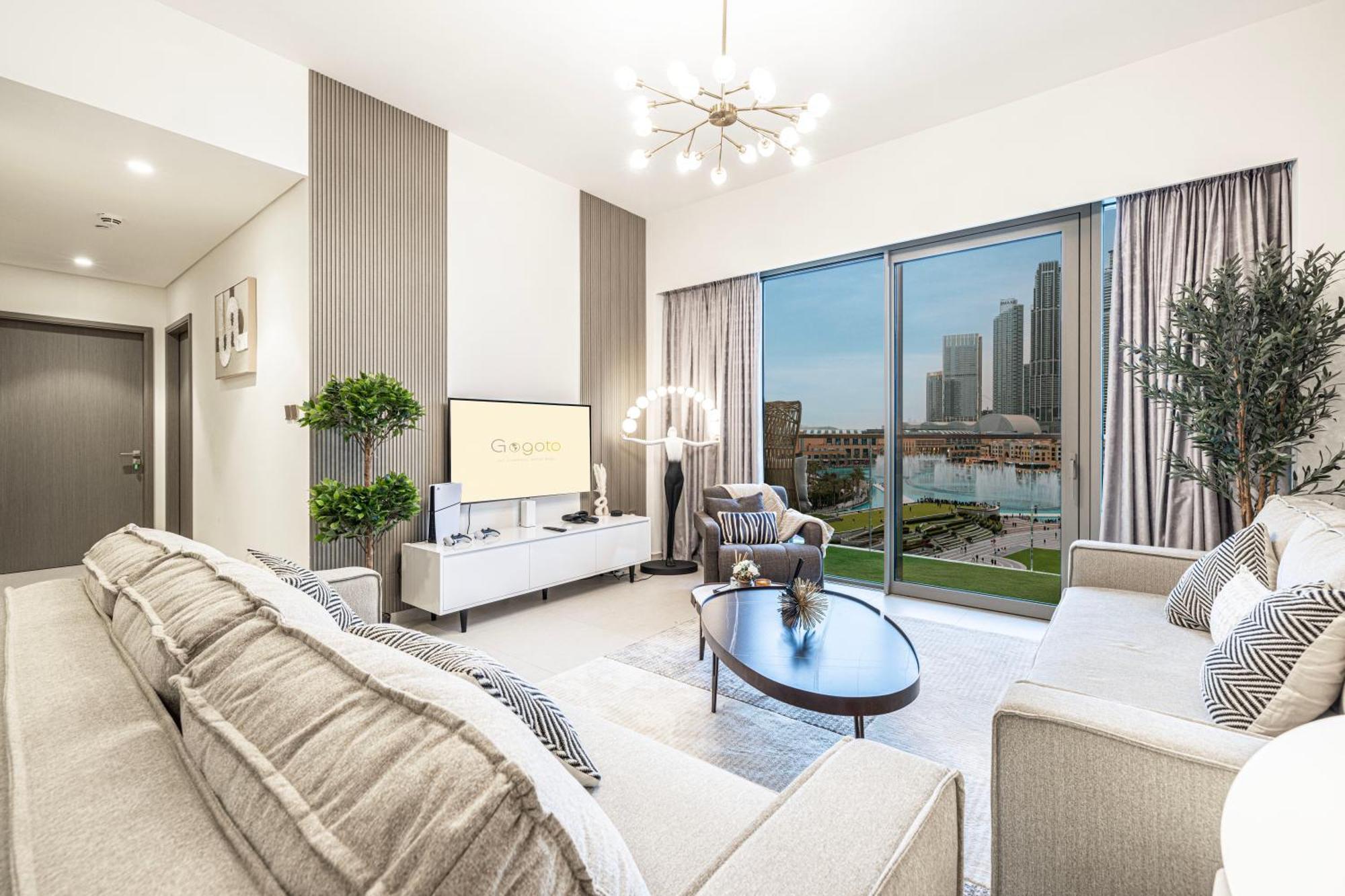 Apartment Luxury Burj And Fountain View 5 Min To Mall Dubai