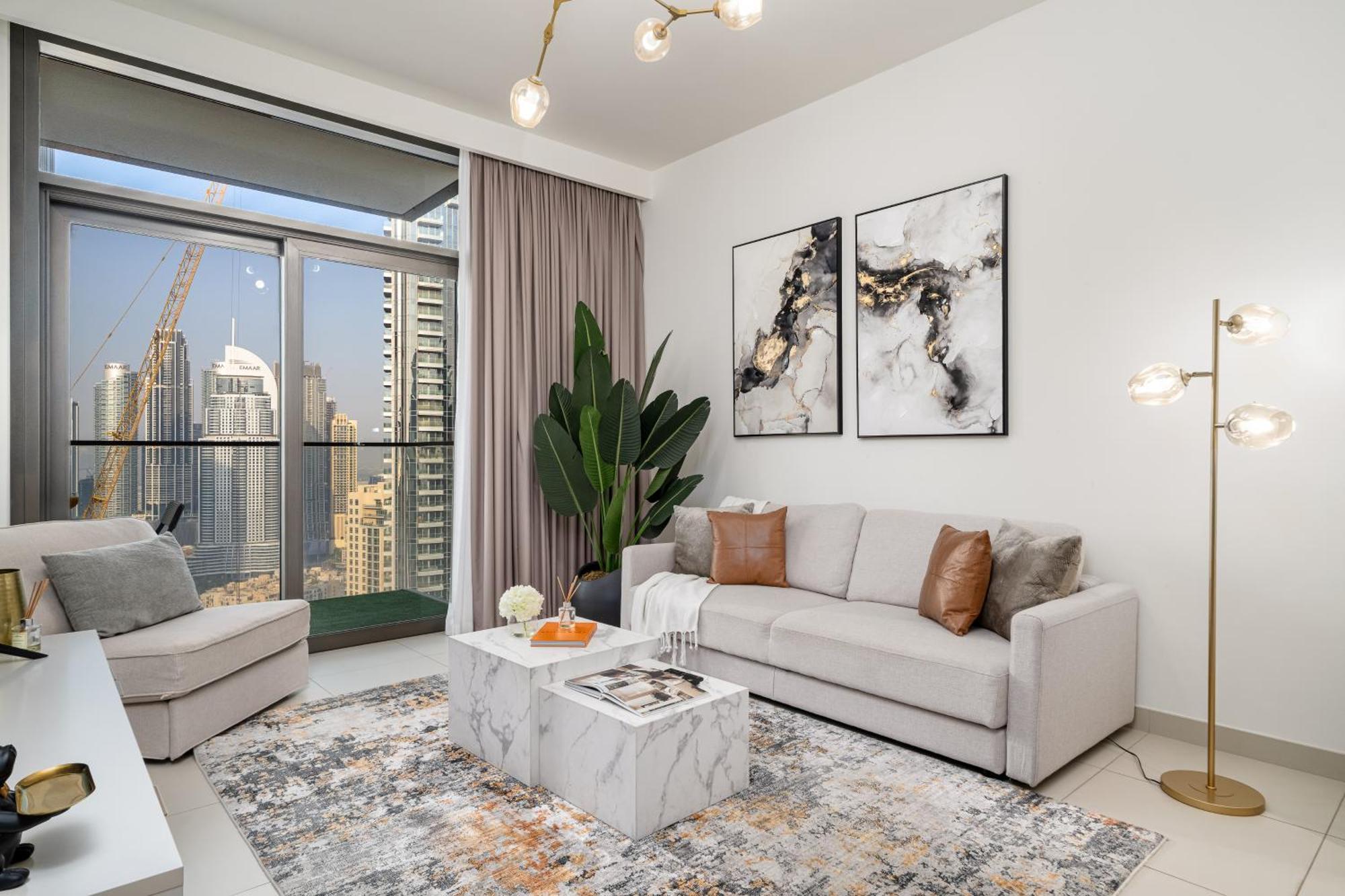 Luxury One Bedroom With Full Burj Khalifa View & Fountain View By Delujo * Dubai