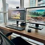 Dubai I Burj Residence Retreat I Piano & Workstation