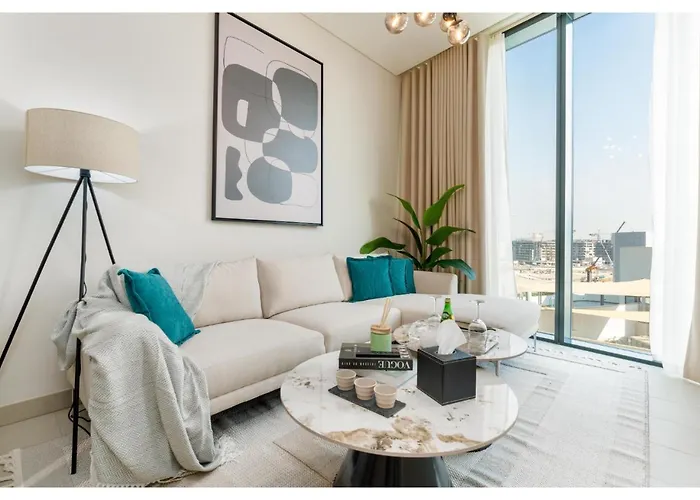 Charming 1Br With Cozy Balcony At Sobha Waves By Vibel