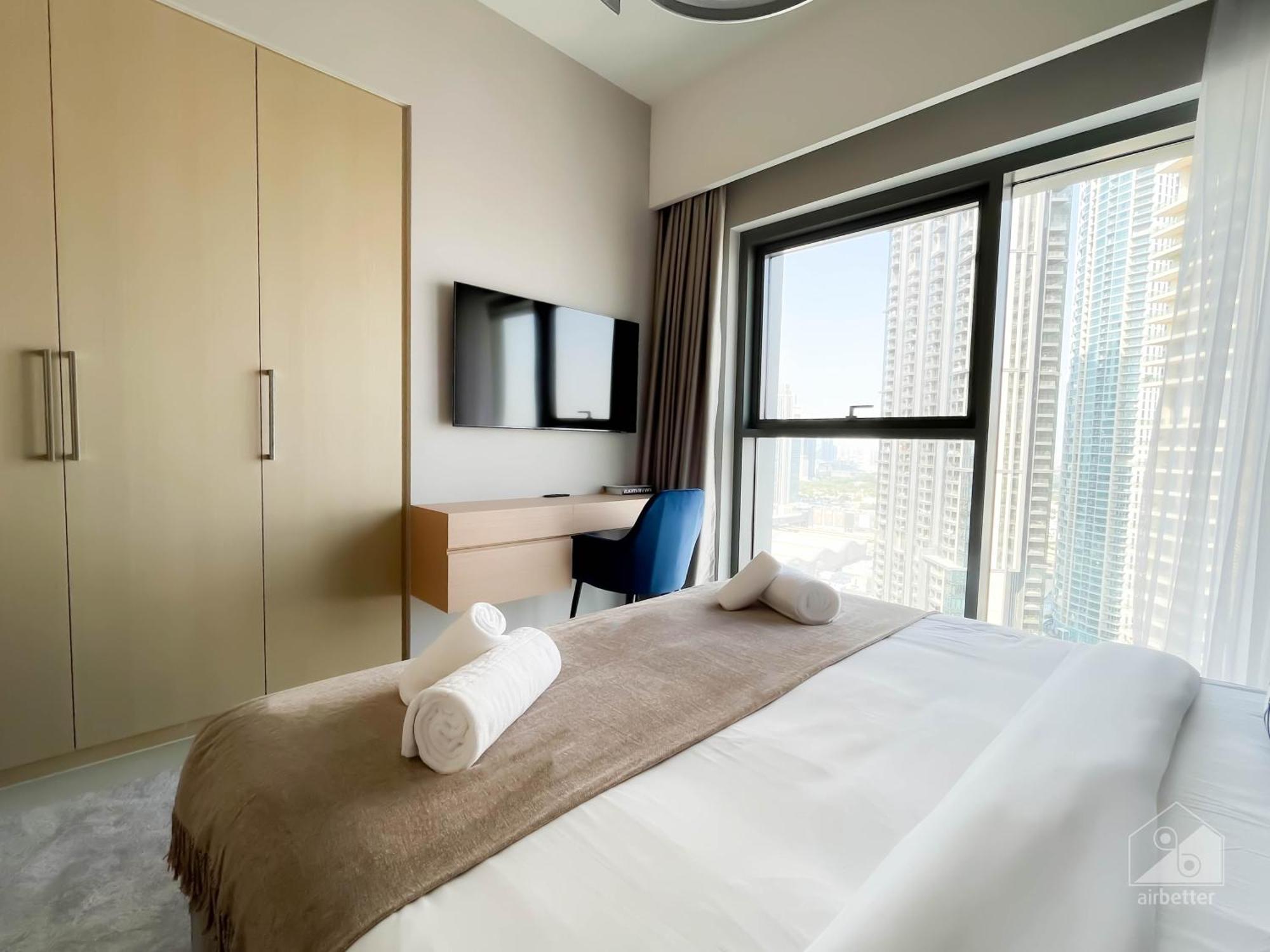 Luxury Burj Royale Balcony Burj Khalifa View Daire