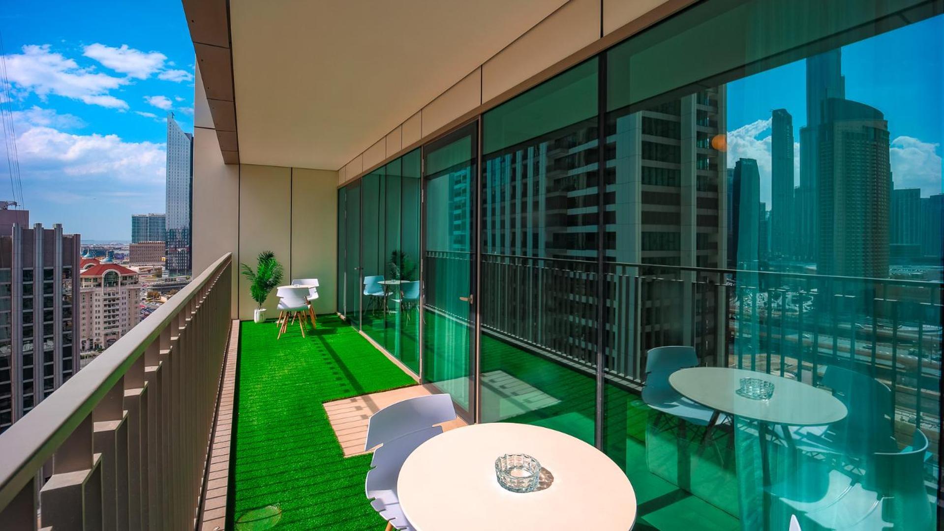Burj Khalifa View With Grass Turf Balcony-downtown By Tanami Homes *