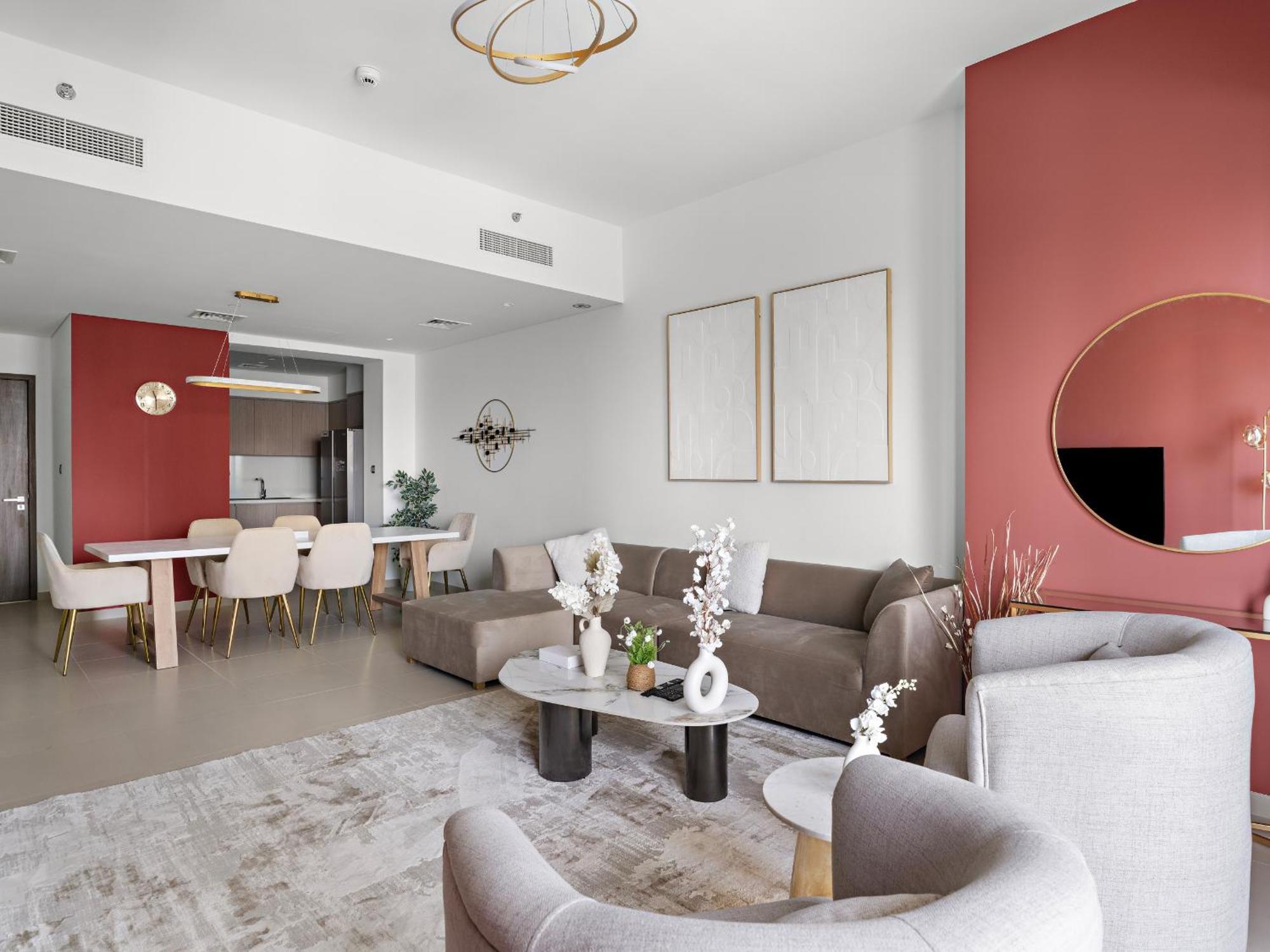 Daire Vibrant 3bdr Plus 1 Guest In Downtown With Burj Khalifa View Dubai