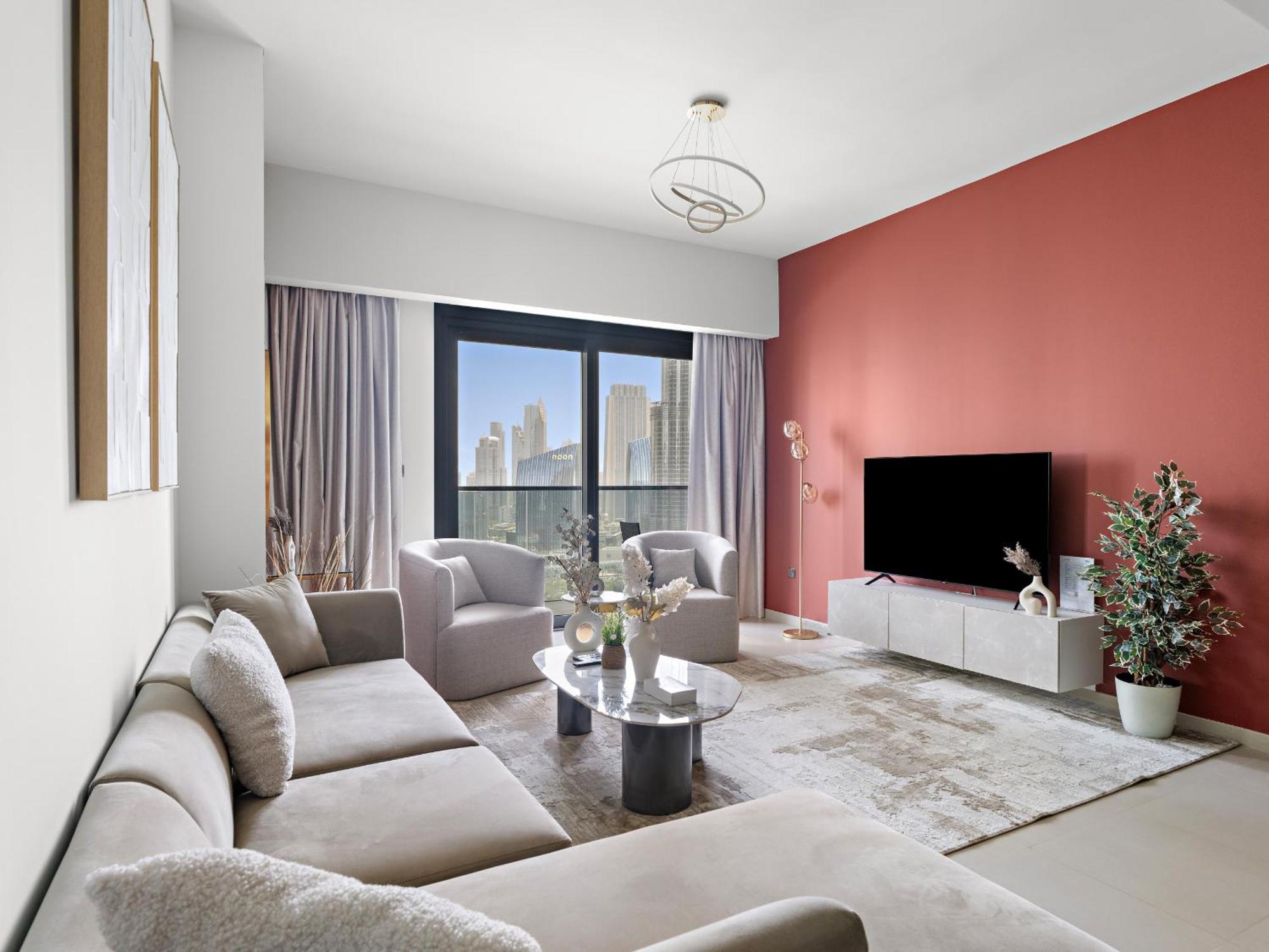 Apartment Vibrant 3bdr Plus 1 Guest In Downtown With Burj Khalifa View