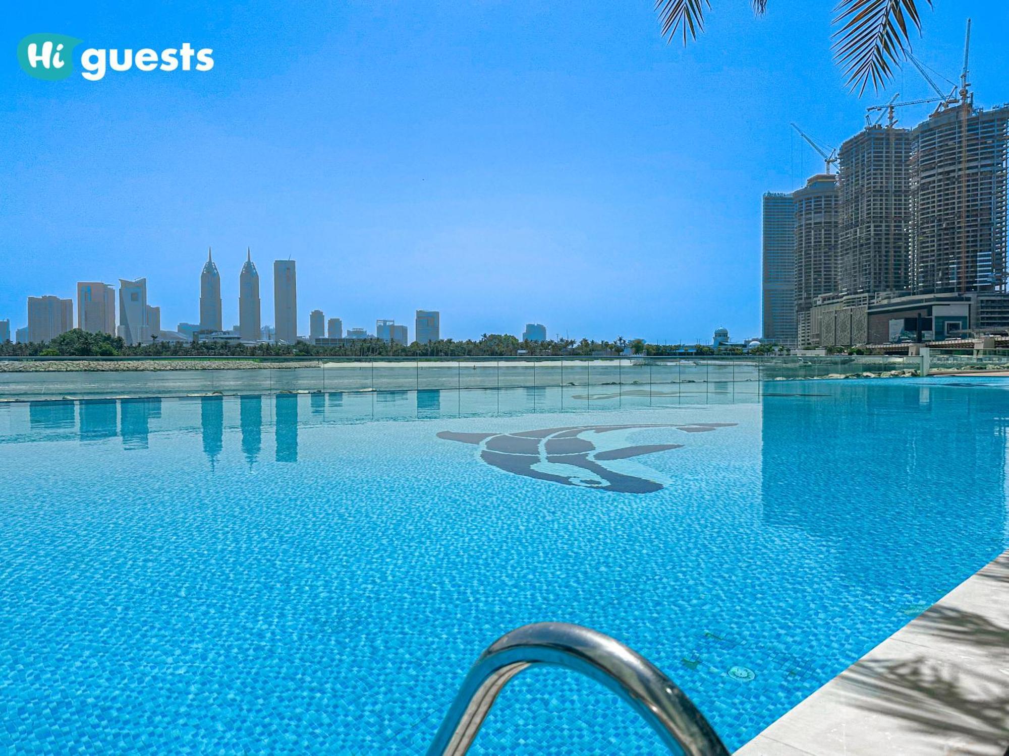 Higuests - Premier Beachfront Stylish 2br Maid Apartment Dubai