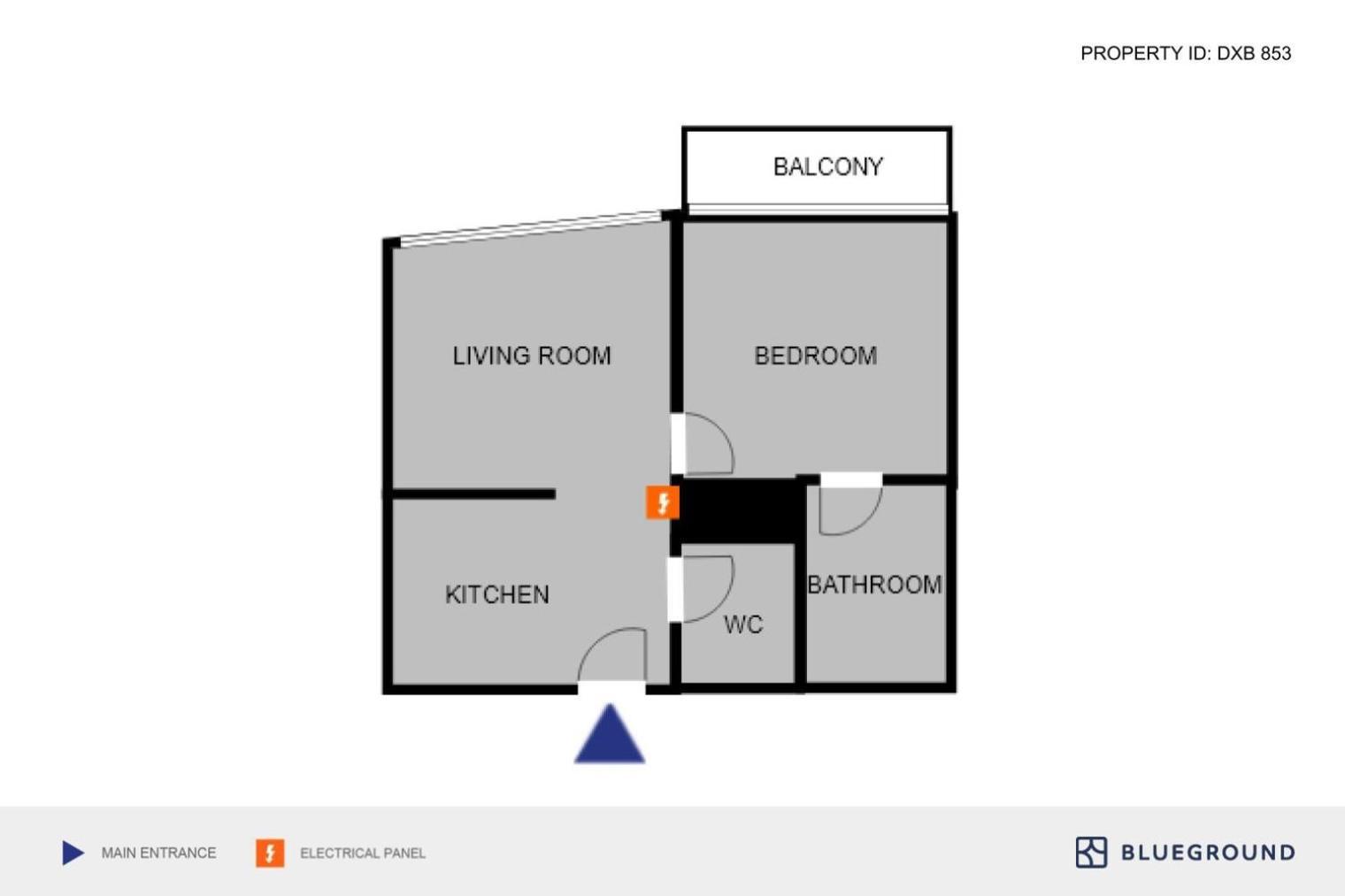 Blueground Bay Pool Gym Balcony Dxb-853 Apartment Dubai