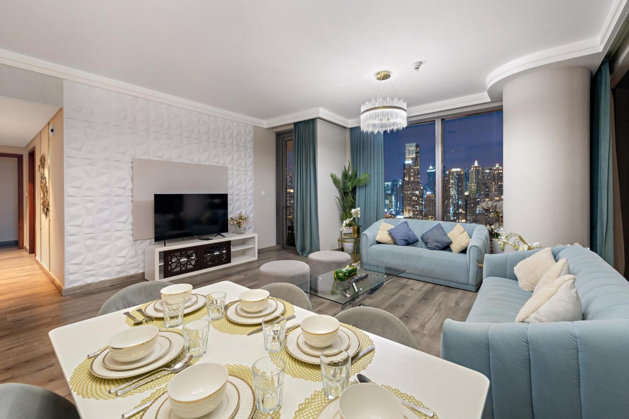 First Class 2br With Full Burj Khalifa And Fountain View Apartment *