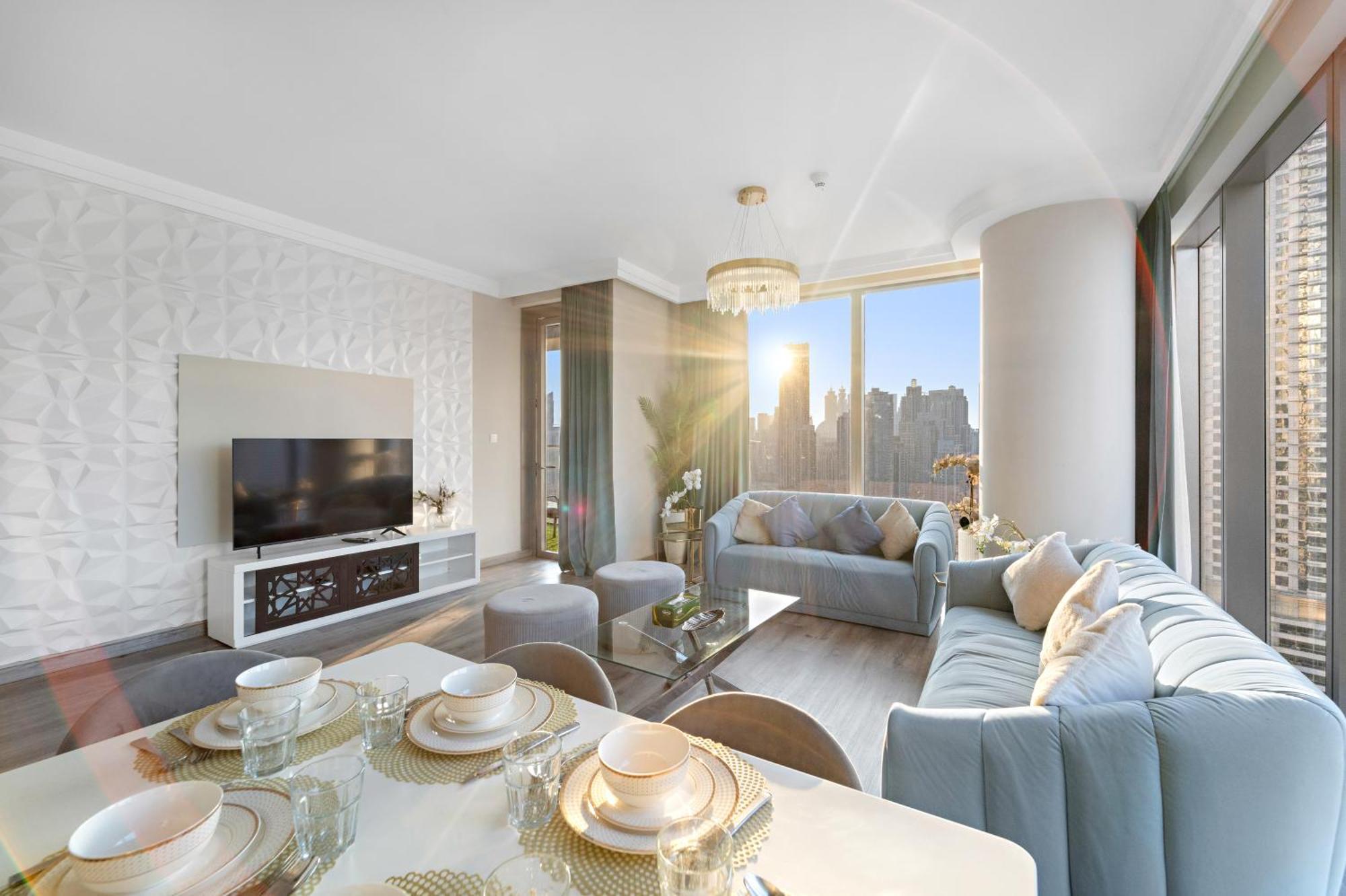 Apartment First Class 2br With Full Burj Khalifa And Fountain View Dubai