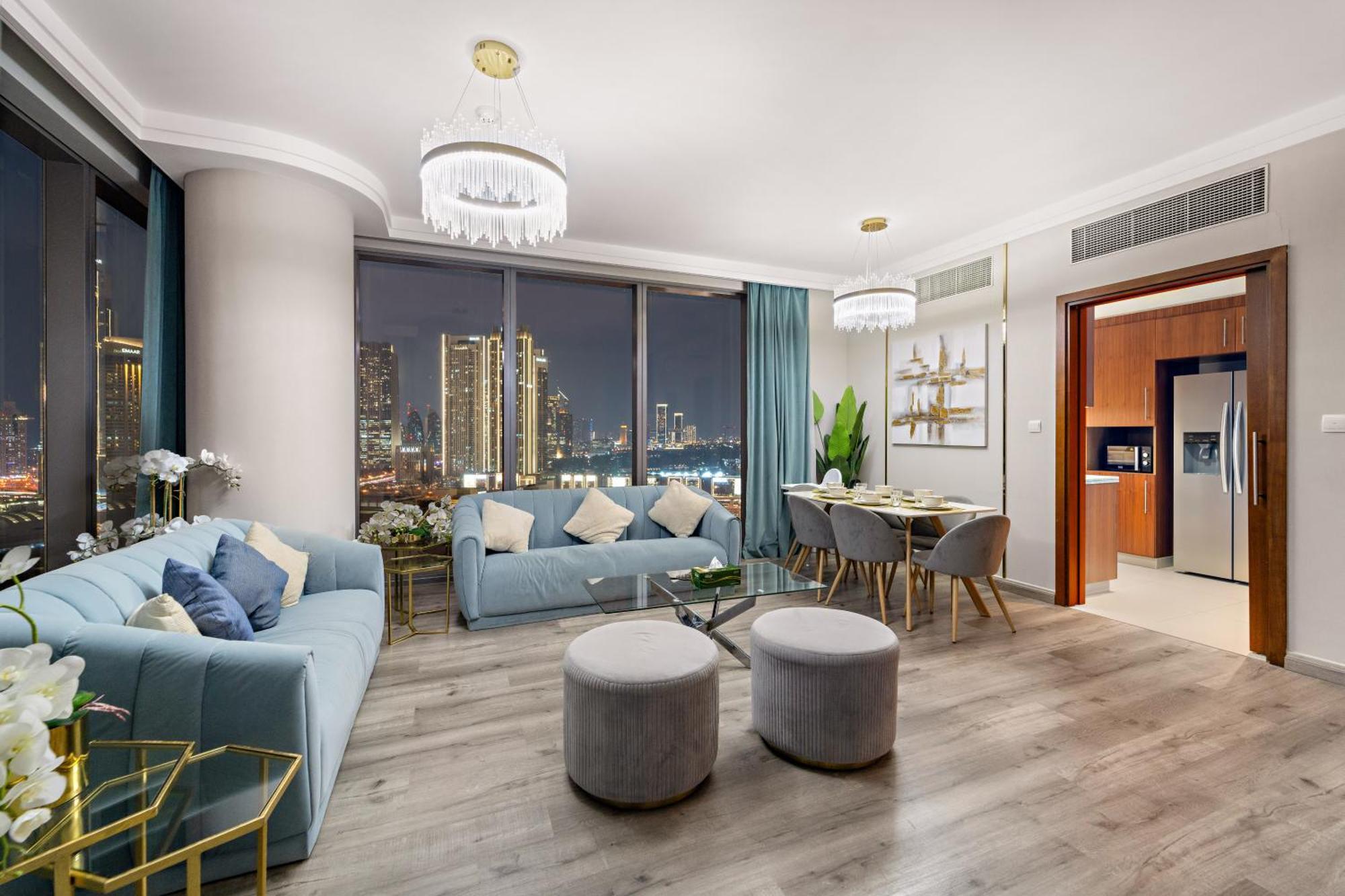 Apartment First Class 2br With Full Burj Khalifa And Fountain View