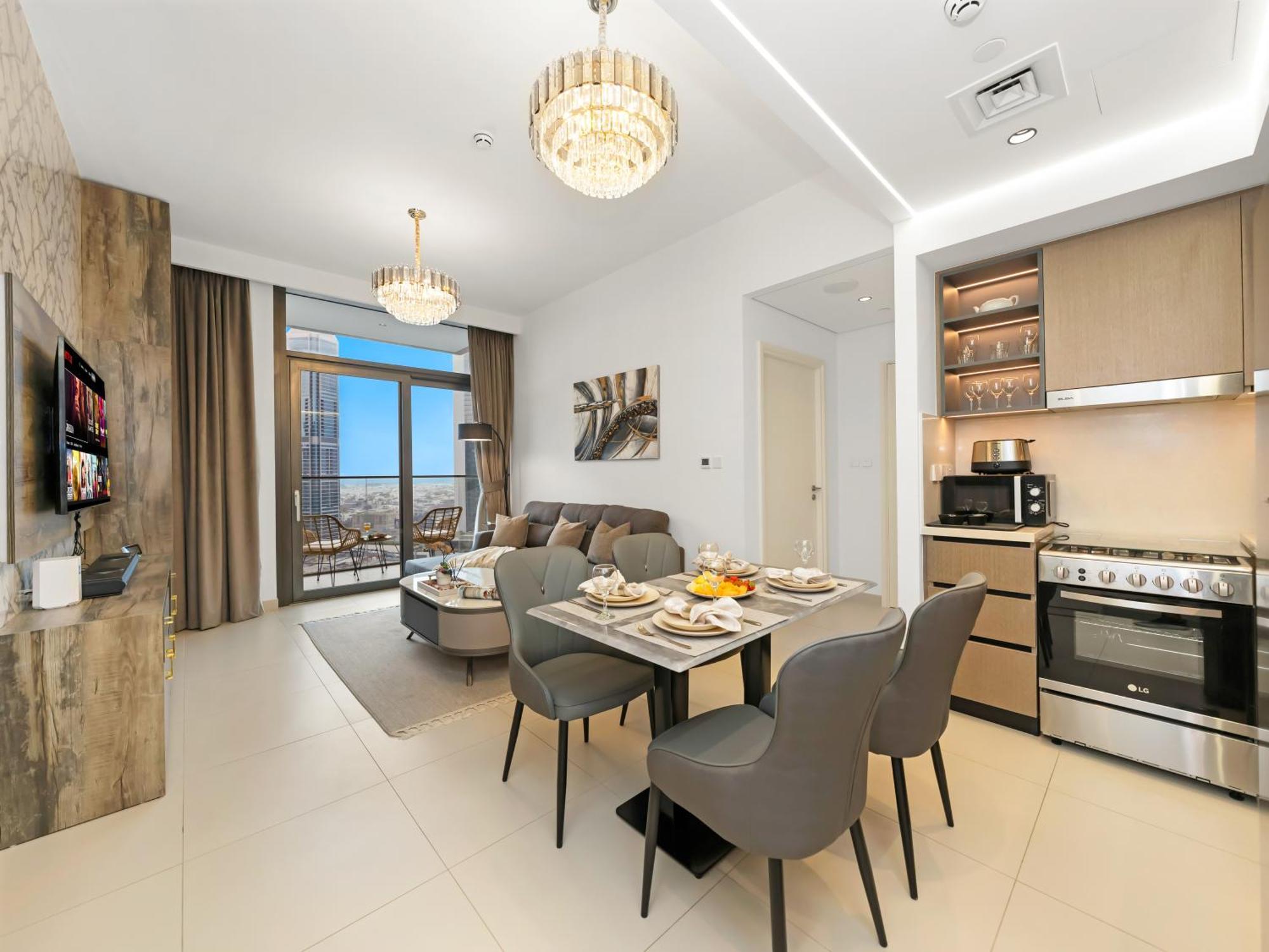 Apartment Stylish New 1br Walk To Burj Khalifa & Mall *