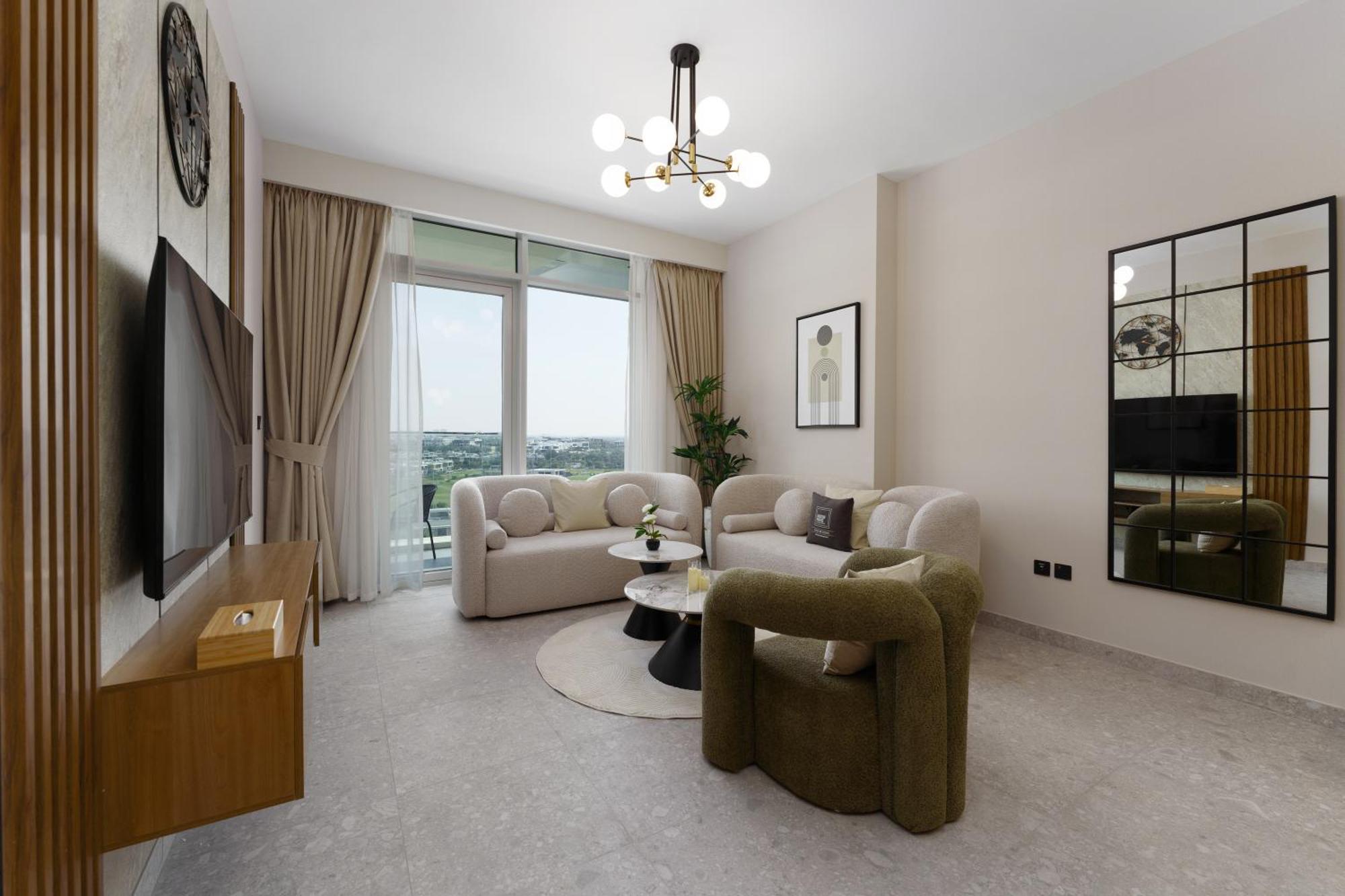 Apartment Maison Privee - Tranquil Living With Golf Course Vws In Hills Dubai