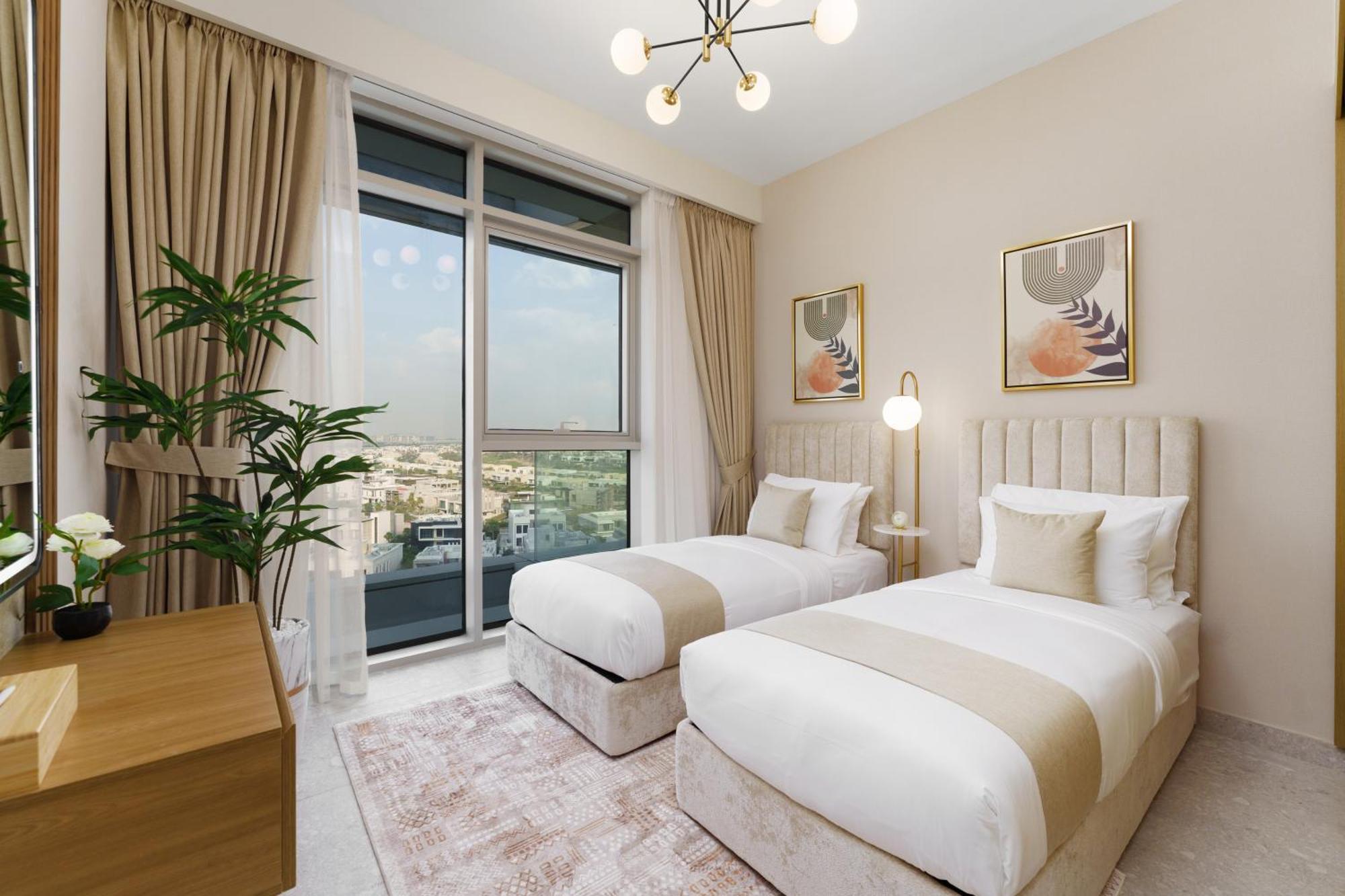 Apartment Maison Privee - Tranquil Living With Golf Course Vws In Hills Dubai