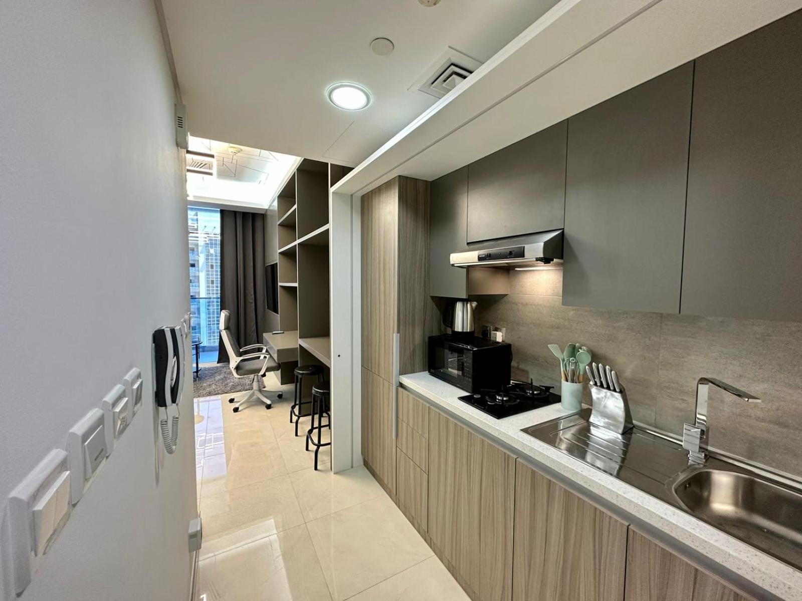 Modern Furnished With Canal View , High Floor Apartment *