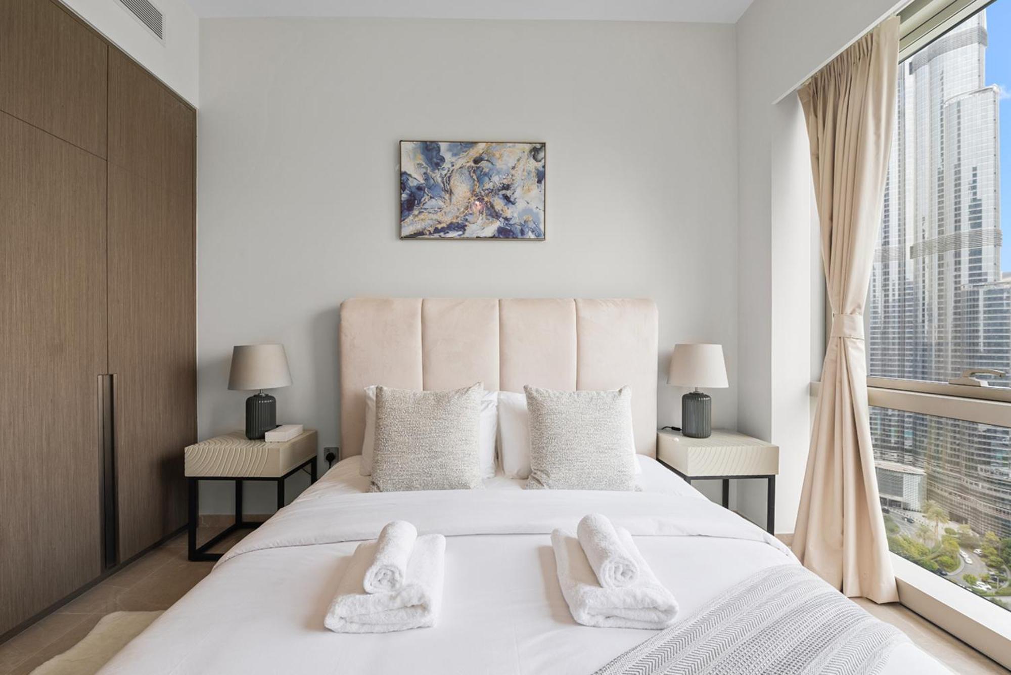 Apartamento Grande Signature By Emaar - New Luxury 2br W Panoramic Burj Khalifa & Fountain Show Views