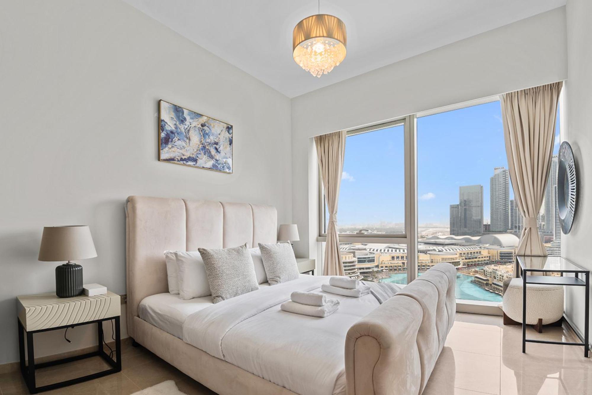 Apartamento Grande Signature By Emaar - New Luxury 2br W Panoramic Burj Khalifa & Fountain Show Views Dubai