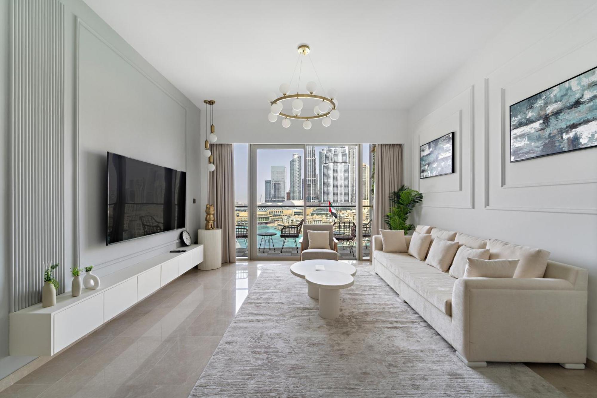 Apartamento Luxurious 2br With Full Burj Khalifa And Fountain View Dubai