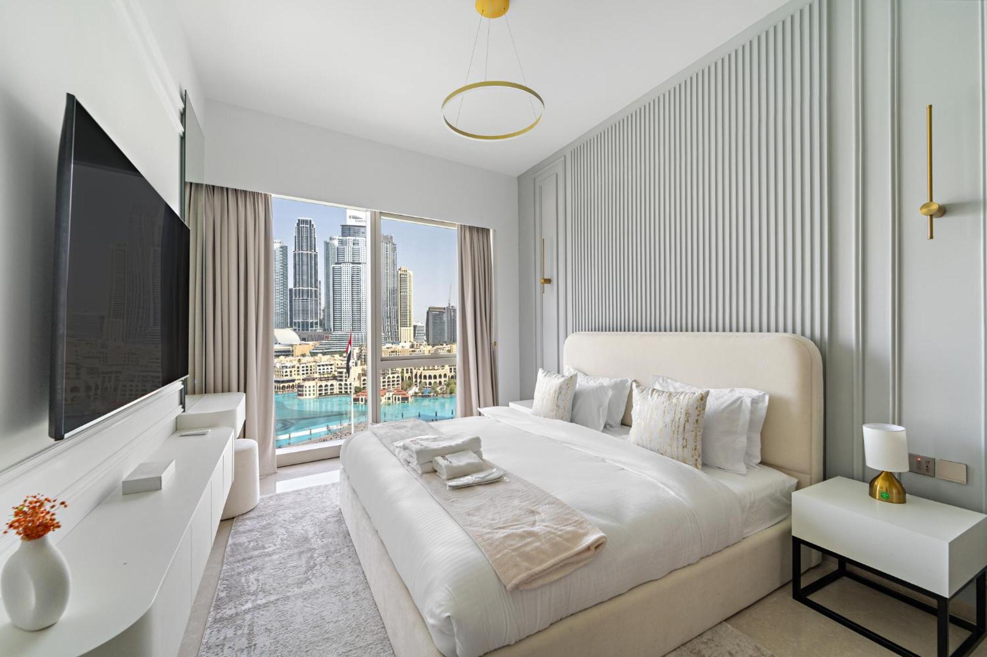 Apartamento Luxurious 2br With Full Burj Khalifa And Fountain View Dubai