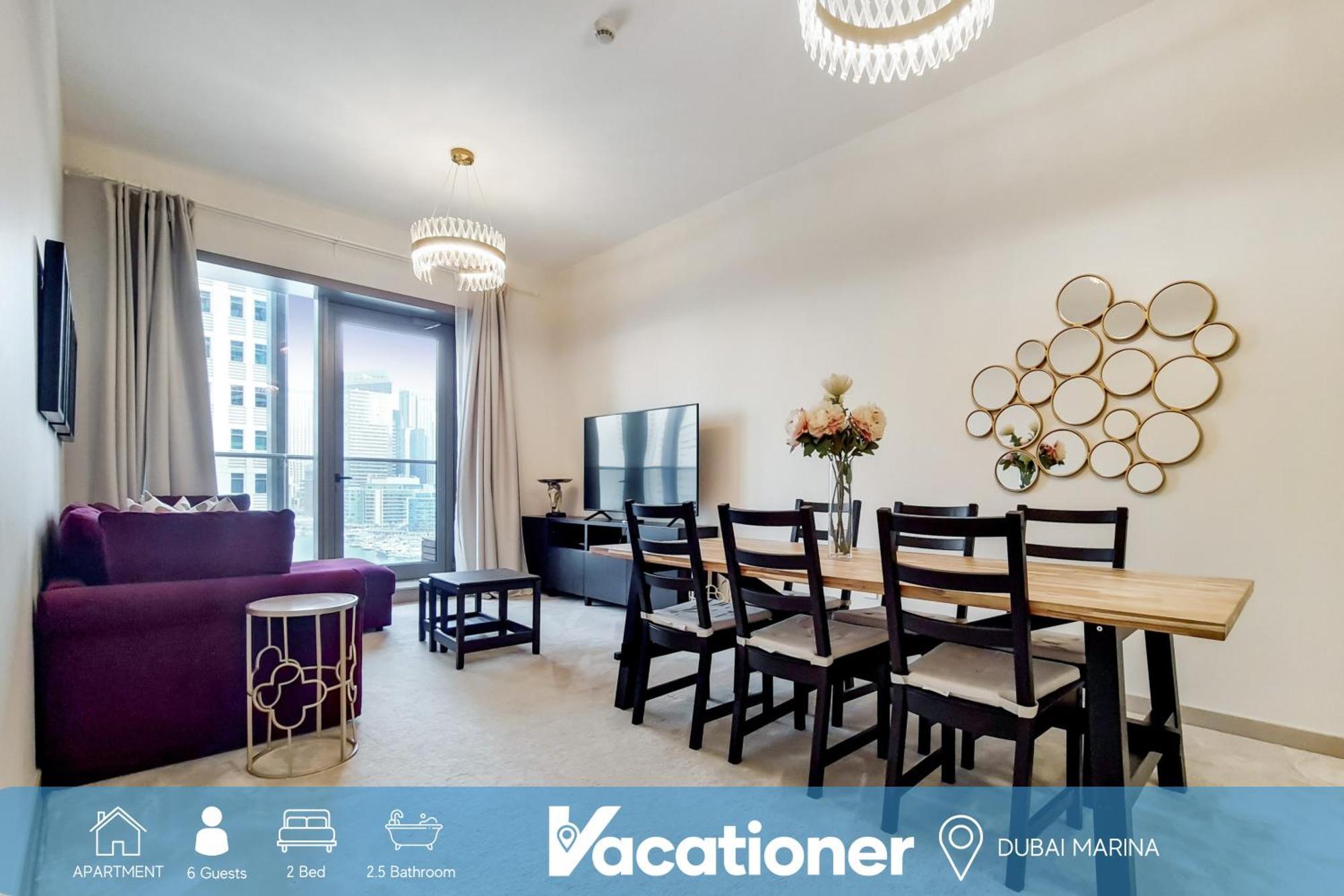 Apartment Sparkle Tower 1, Marina - Bright Two Bedroom