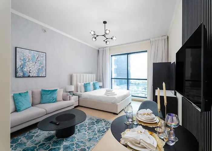 Nasma Luxury Stays - Sophisticated Studio Apt With Stunning Marina View